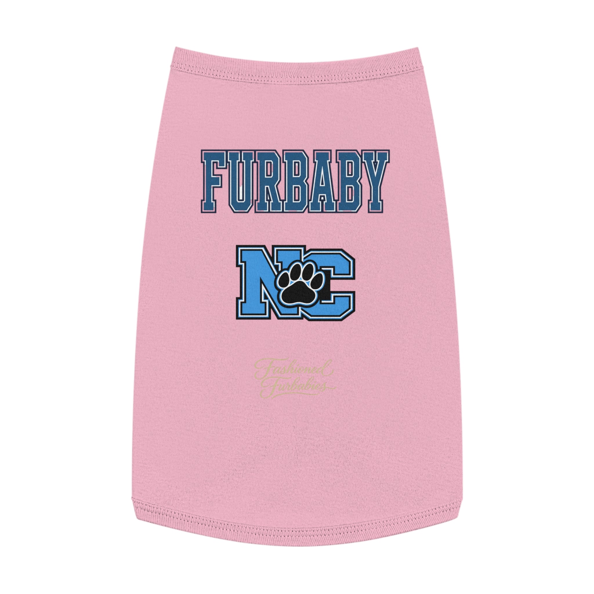 Furbaby NC Paw Print Pet Tank — Nort Carolina Cute College-Style Dog Shirt