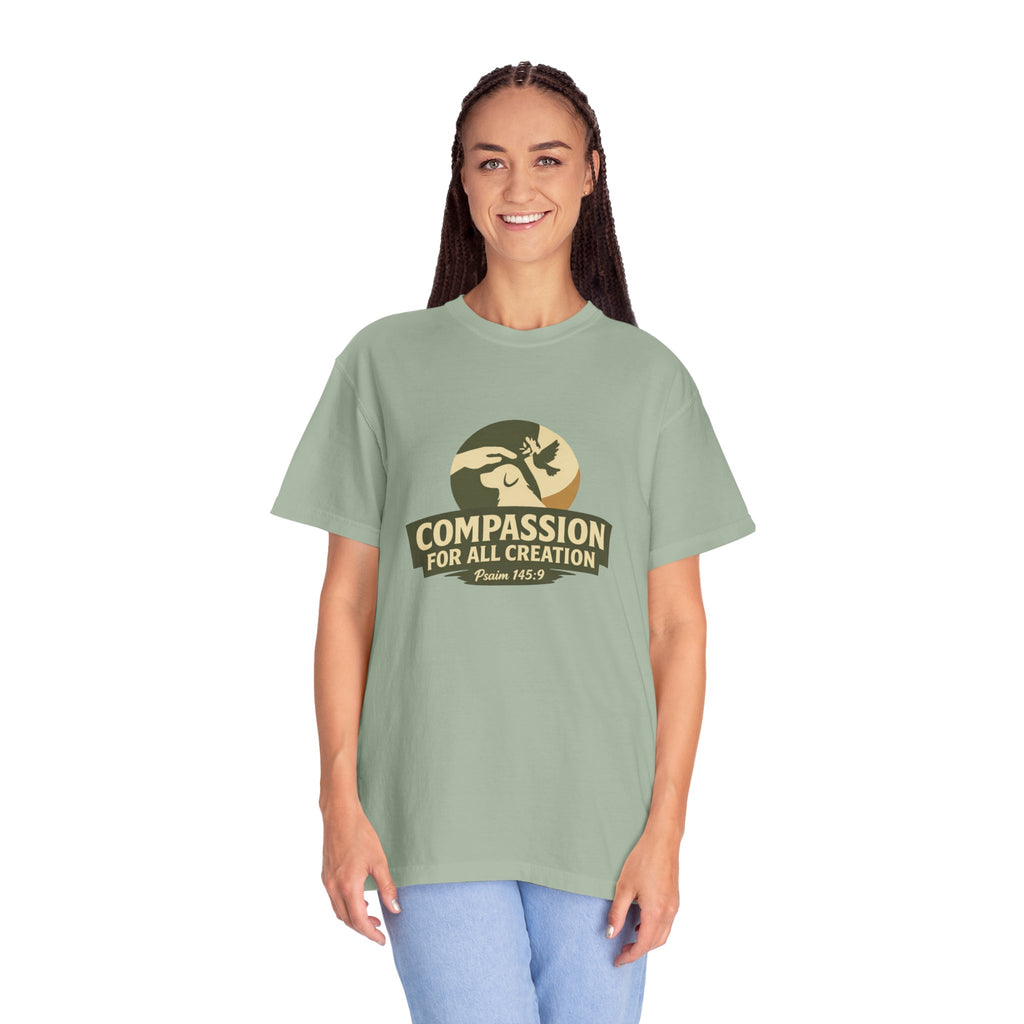 Compassion for All Creation T-Shirt — Psalm 145:9 Christian Graphic Tee,  Matching Pet Apparel Available
