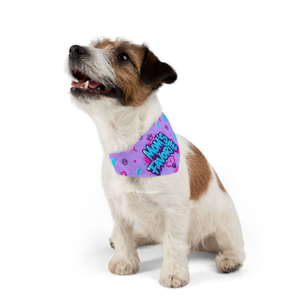 Mom's Favorite Pet Bandana Collar – Pink & Purple Hearts