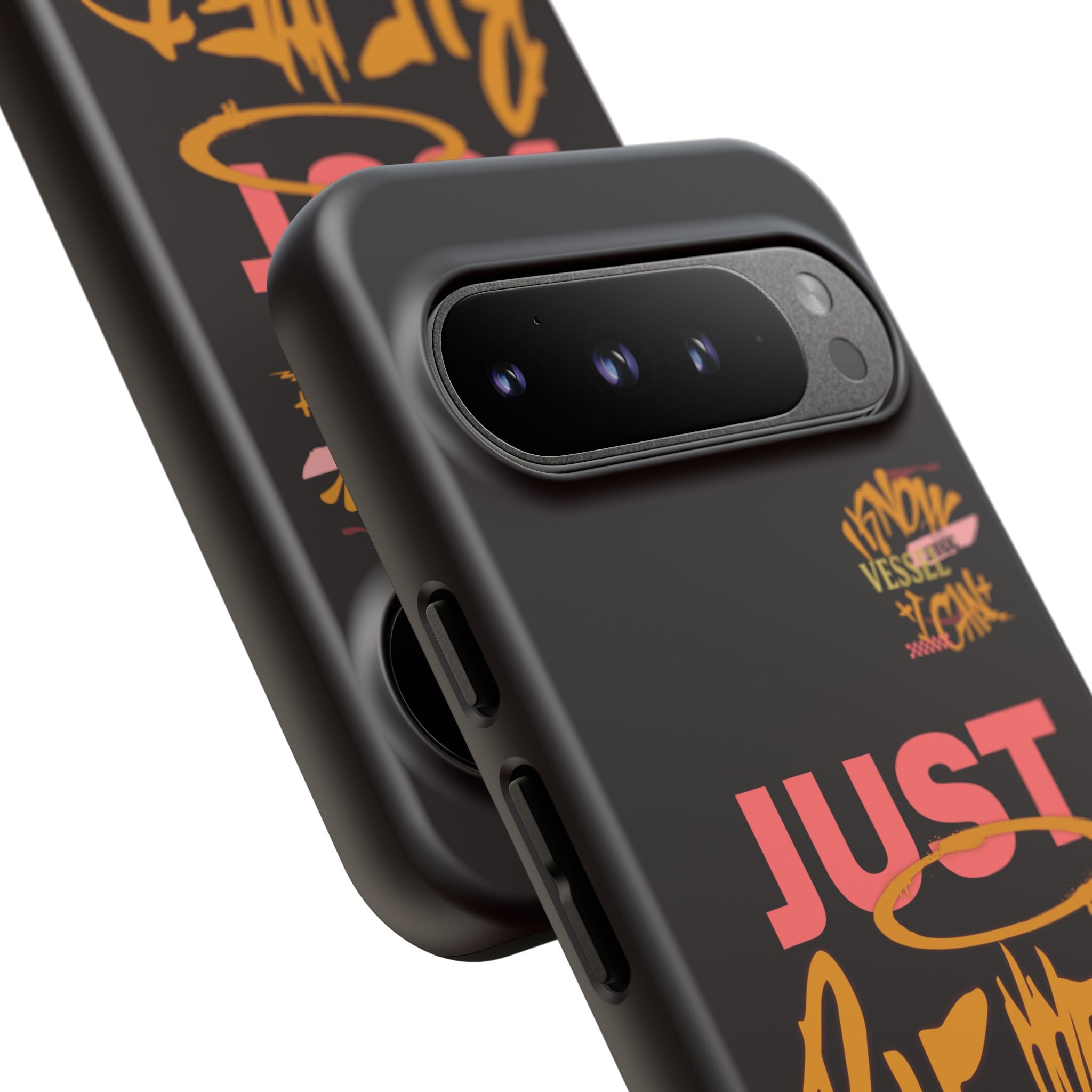 Phone Case — "Just Blessed" Bold Typographic Black Protective Case