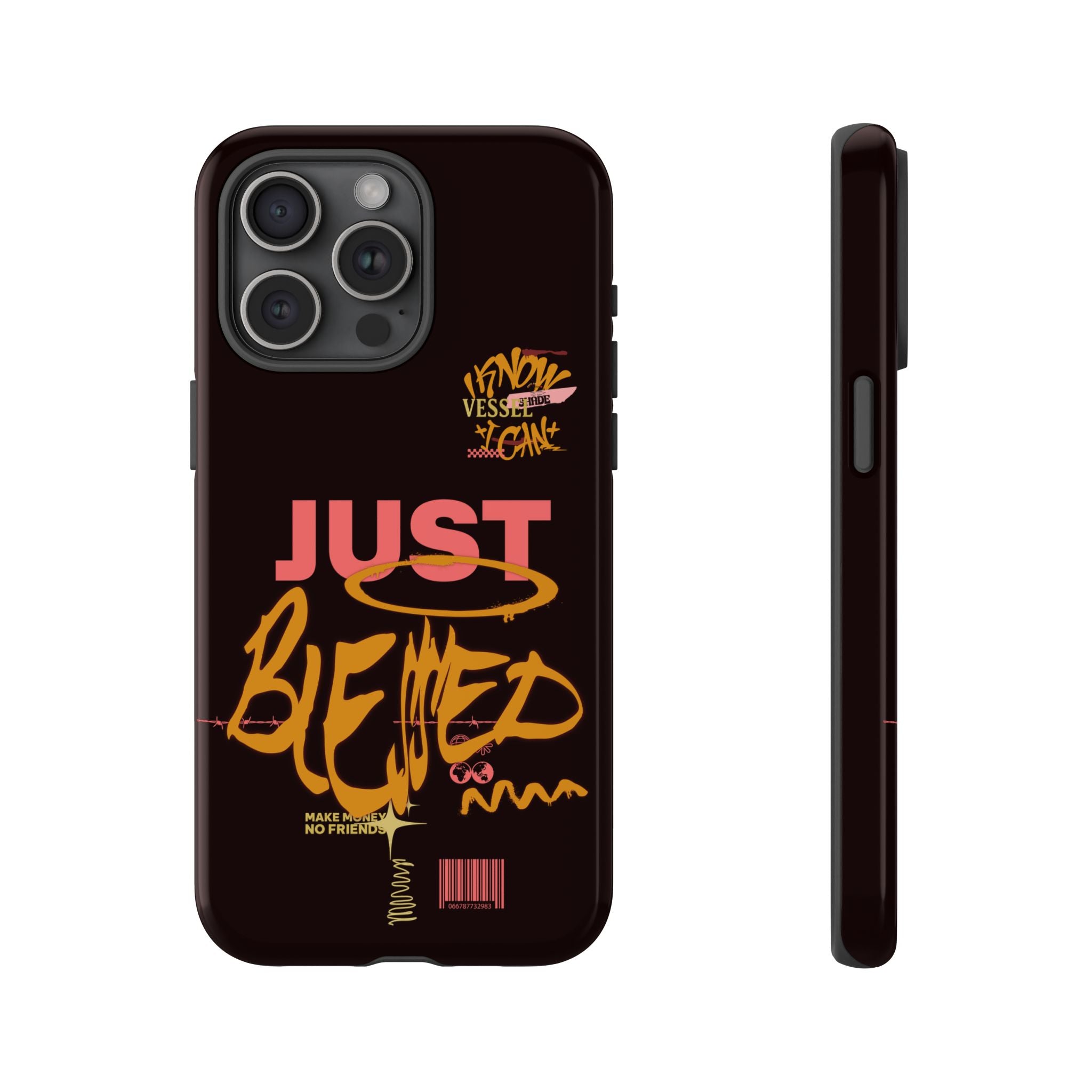 "Just Blessed" Bold Graffiti Typographic Protective Phone Case