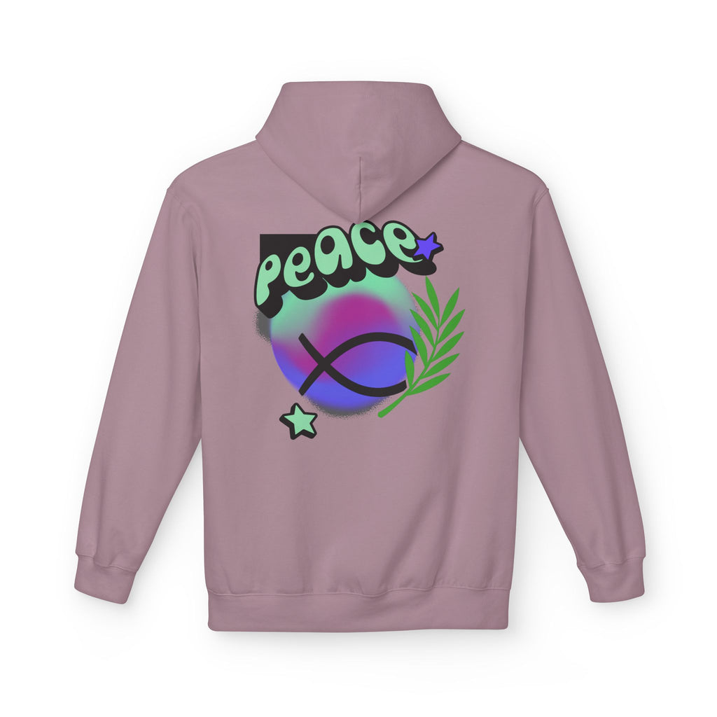 Peace Vibes Hoodie — 'Peace' Graphic Pullover (1995 Retro Earth Design)
