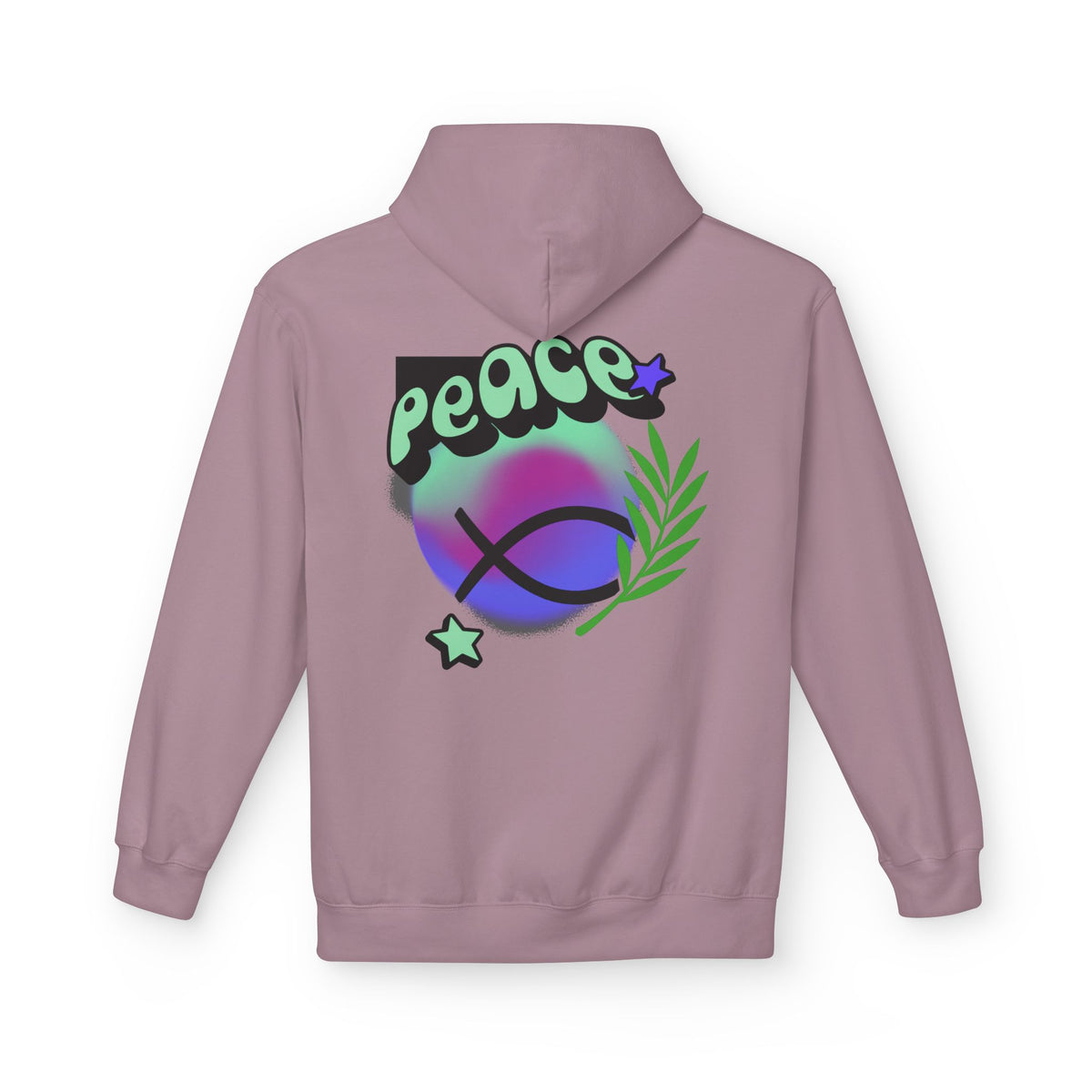 Peace Vibes Hoodie — 'Peace' Graphic Pullover (1995 Retro Earth Design)