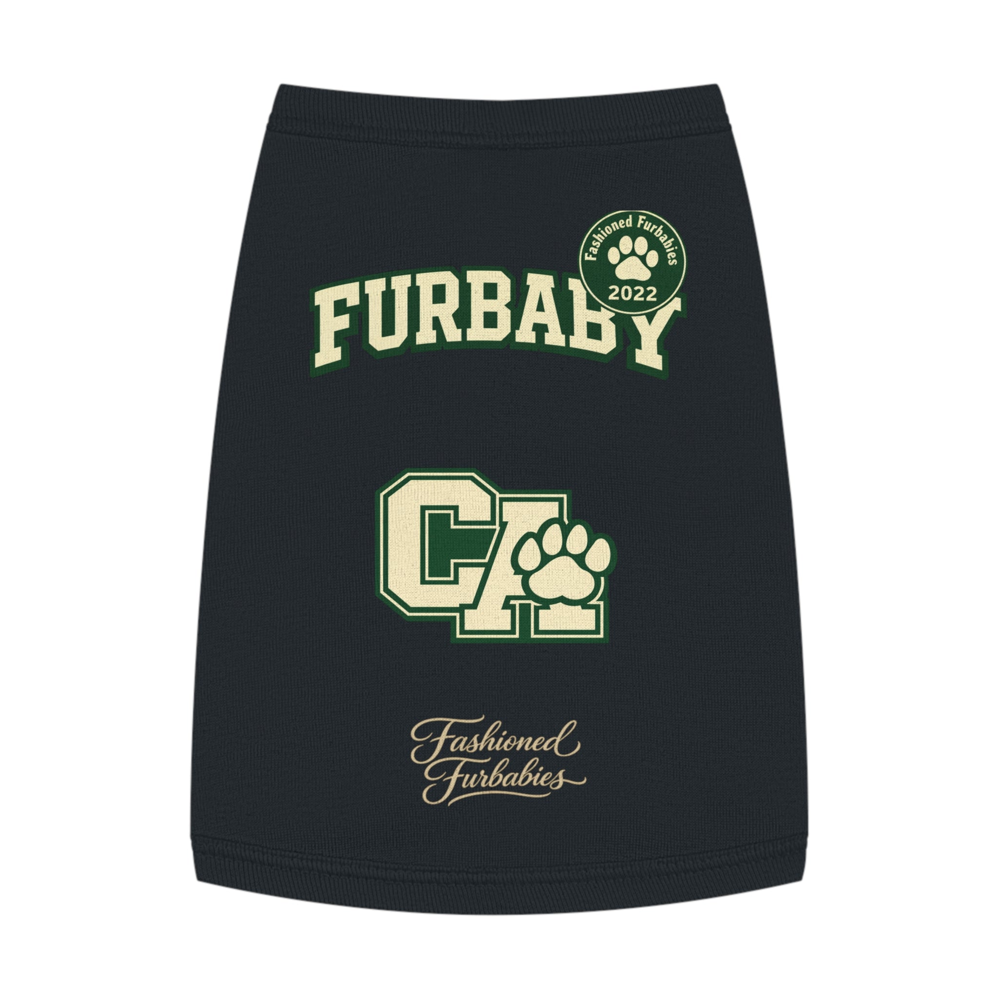 California Furbaby Varsity Pet Tank Top – Retro Collegiate Paw Club Dog Shirt