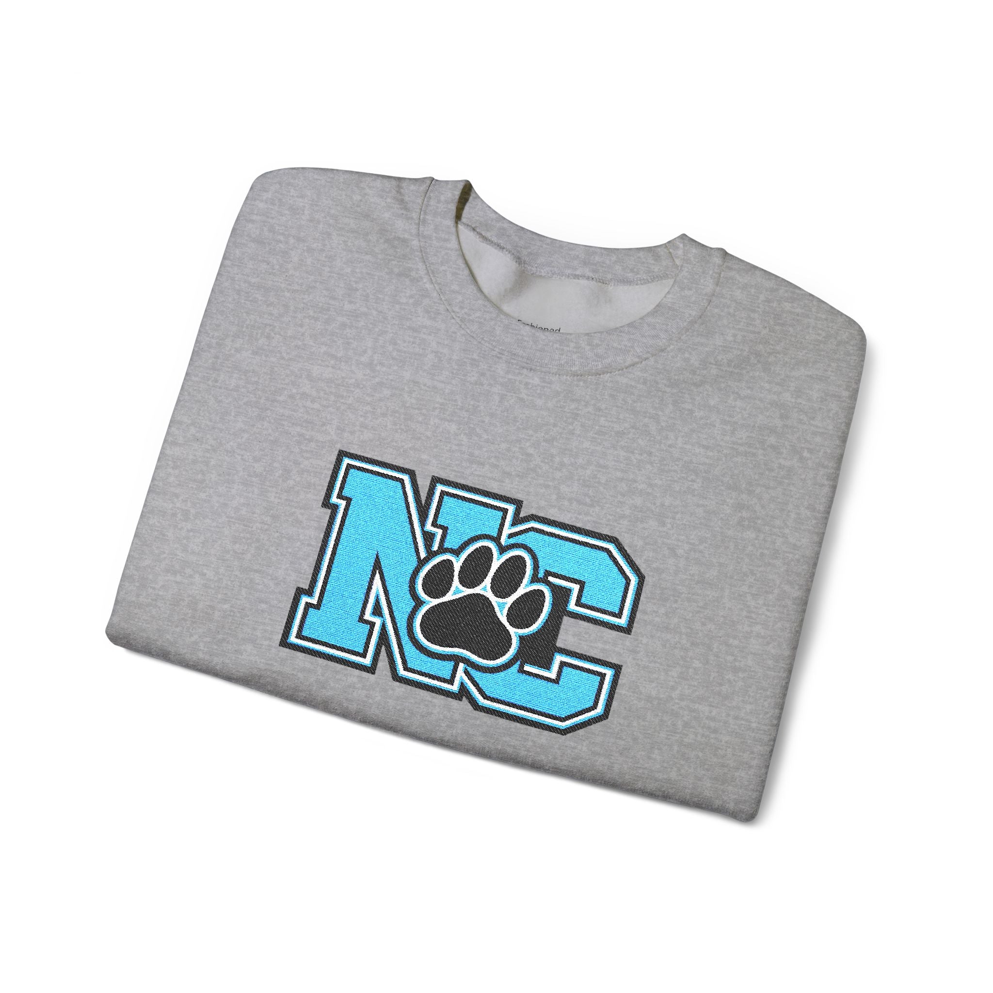 NC Paw Letterman Crewneck Sweatshirt —North Carolina Vintage School Spirit