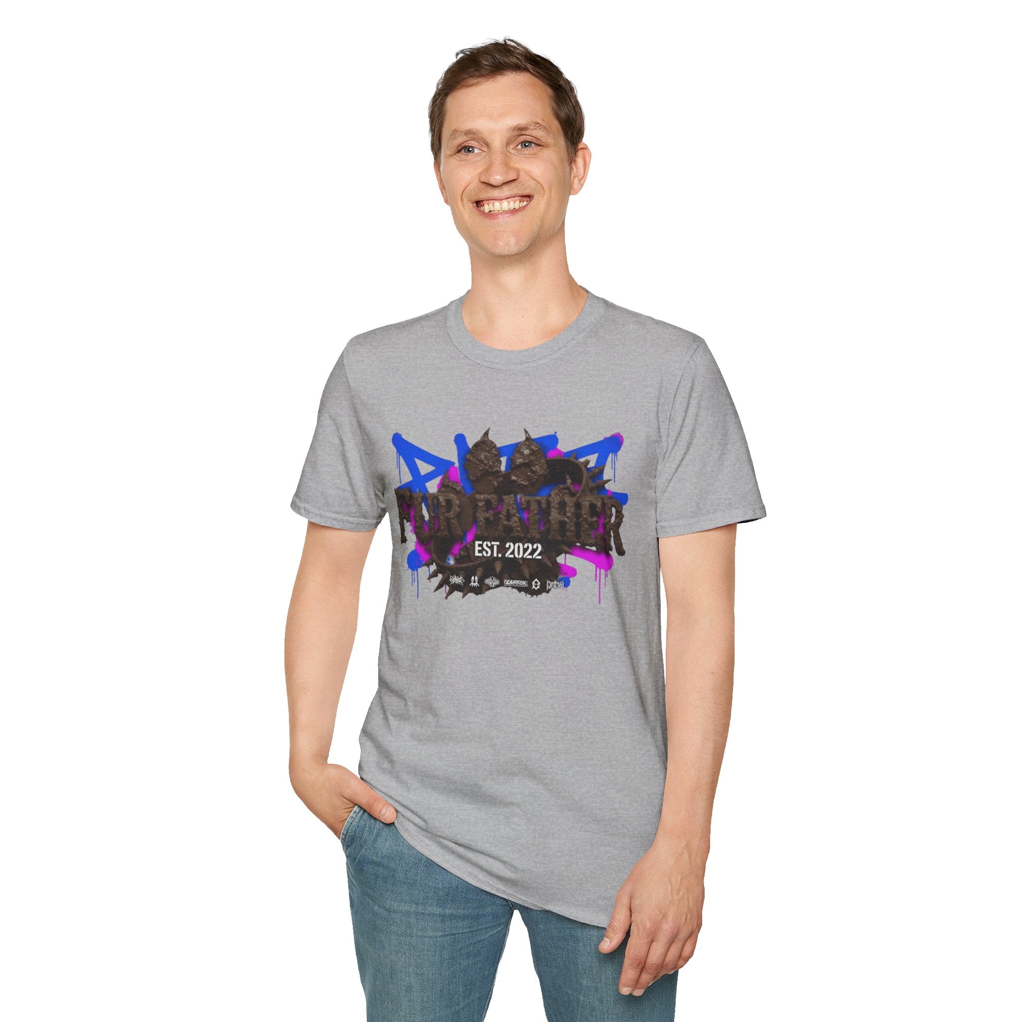 Graffiti Fur Father Punk T-Shirt — "PUNKER" Est. 2022 Urban Streetwear