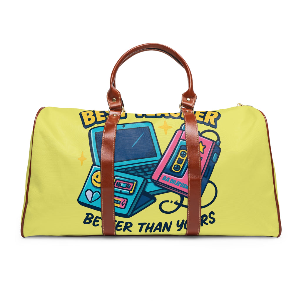 Teacher Appreciation Waterproof Travel Bag – “Best Teacher” School Supplies Duffle