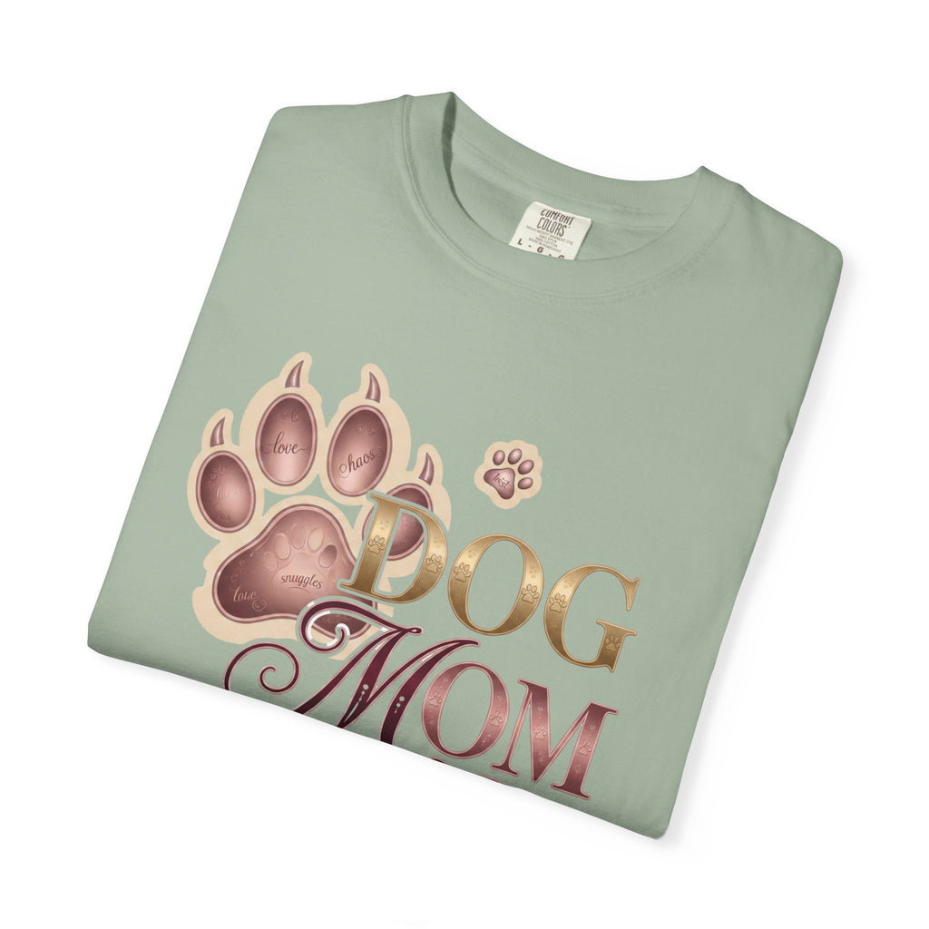 Dog Mom T-Shirt – Floral Pitbull Design, "Dog Mom" Graphic Tee for Pet Lovers