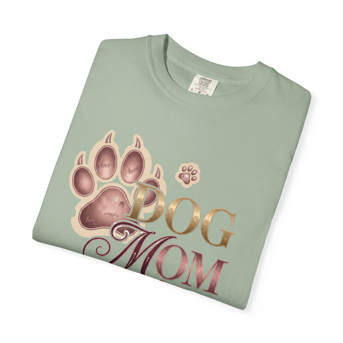 Dog Mom T-Shirt – Floral Pitbull Design, "Dog Mom" Graphic Tee for Pet Lovers