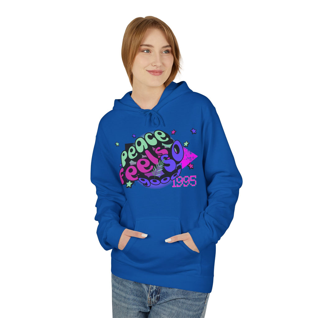 Peace Vibes Hoodie — 'Peace' Graphic Pullover (1995 Retro Earth Design)
