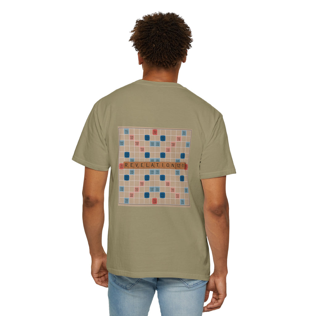Unisex Garment-Dyed T-Shirt - Scrabble Revelations Game Board Set Gift