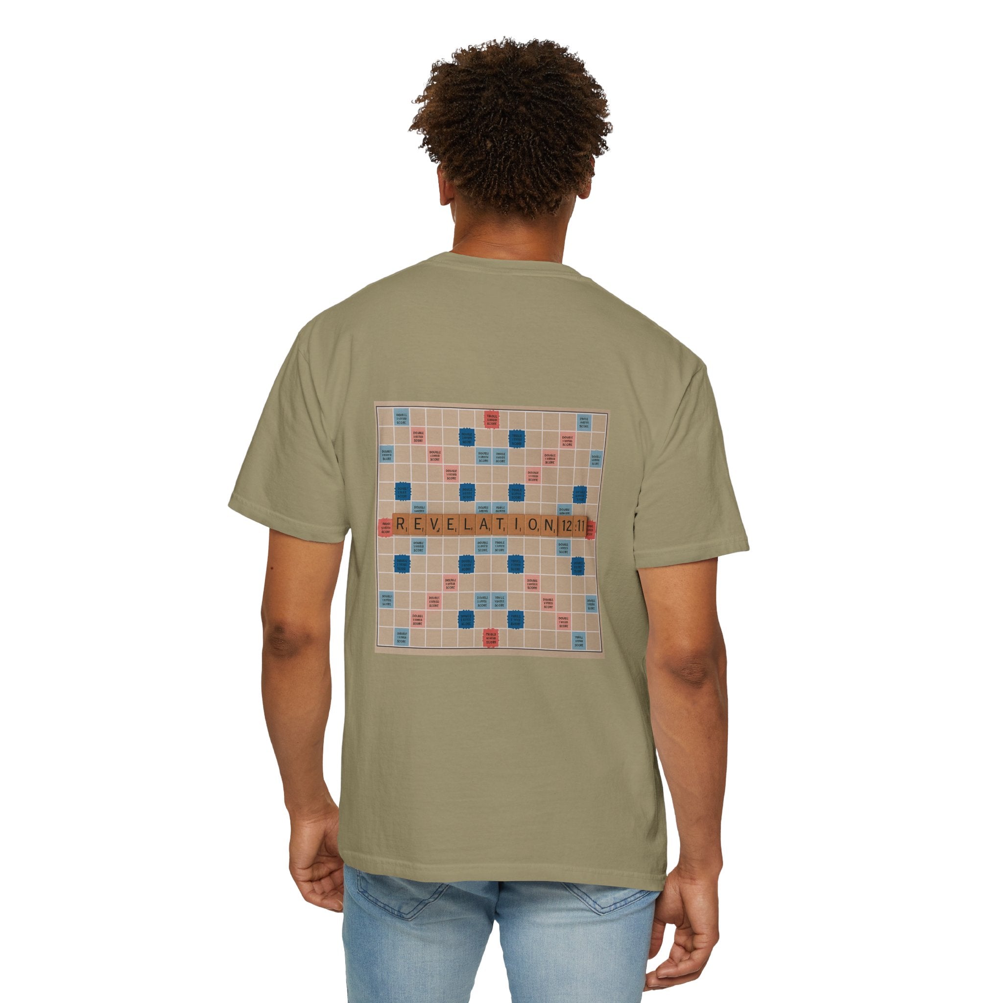 Unisex Garment-Dyed T-Shirt - Scrabble Revelations Game Board Set Gift
