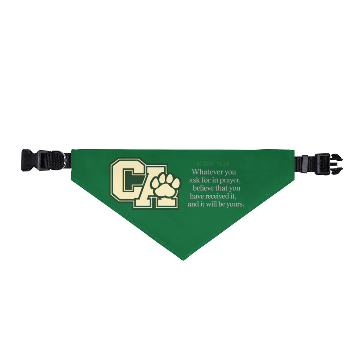 California Scripture Pet Bandana — Clip-On Religious Pet Accessory