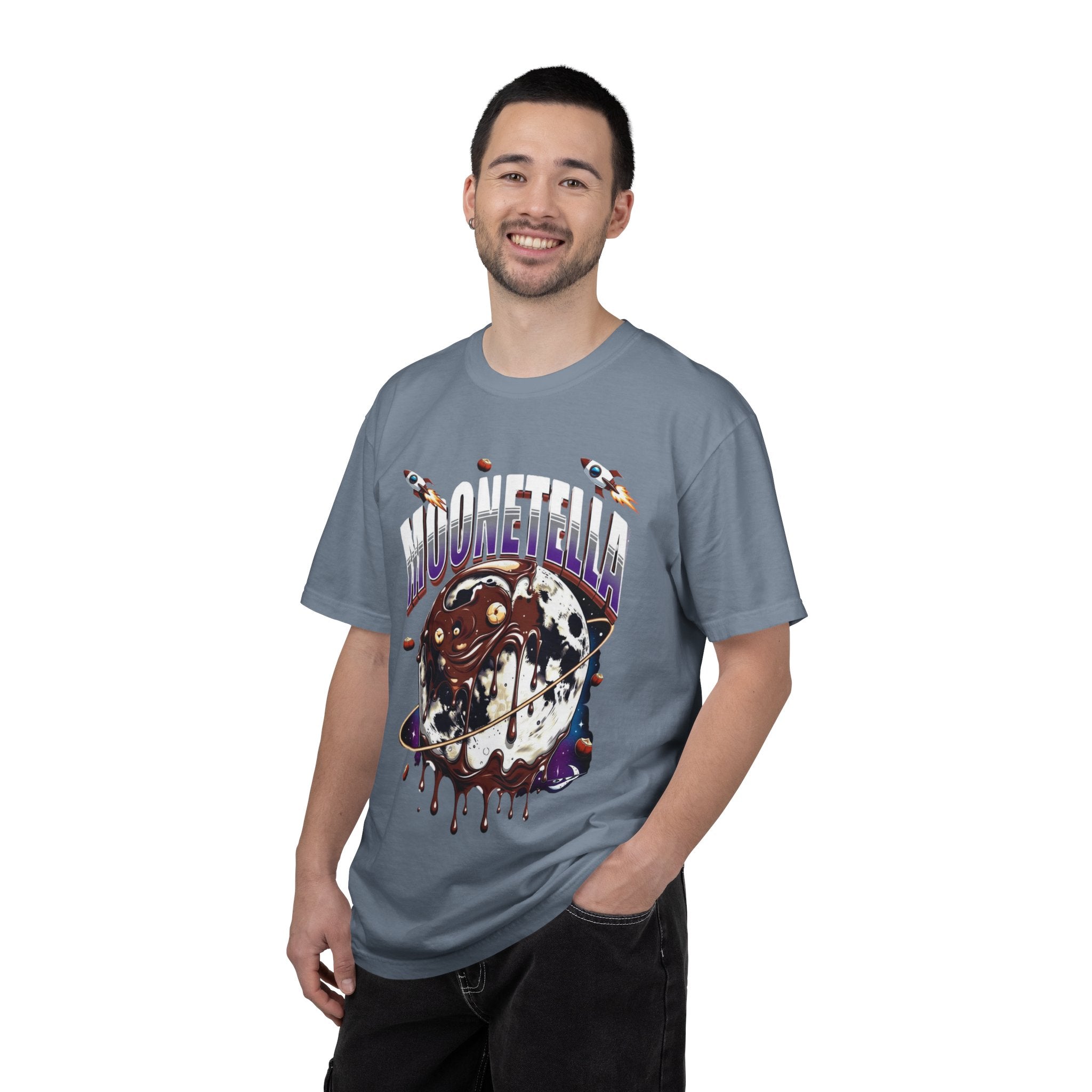 Moonetella T-Shirt — Retro Space Chocolate Moon Graphic Tee (Artemis II Mission Tribute)