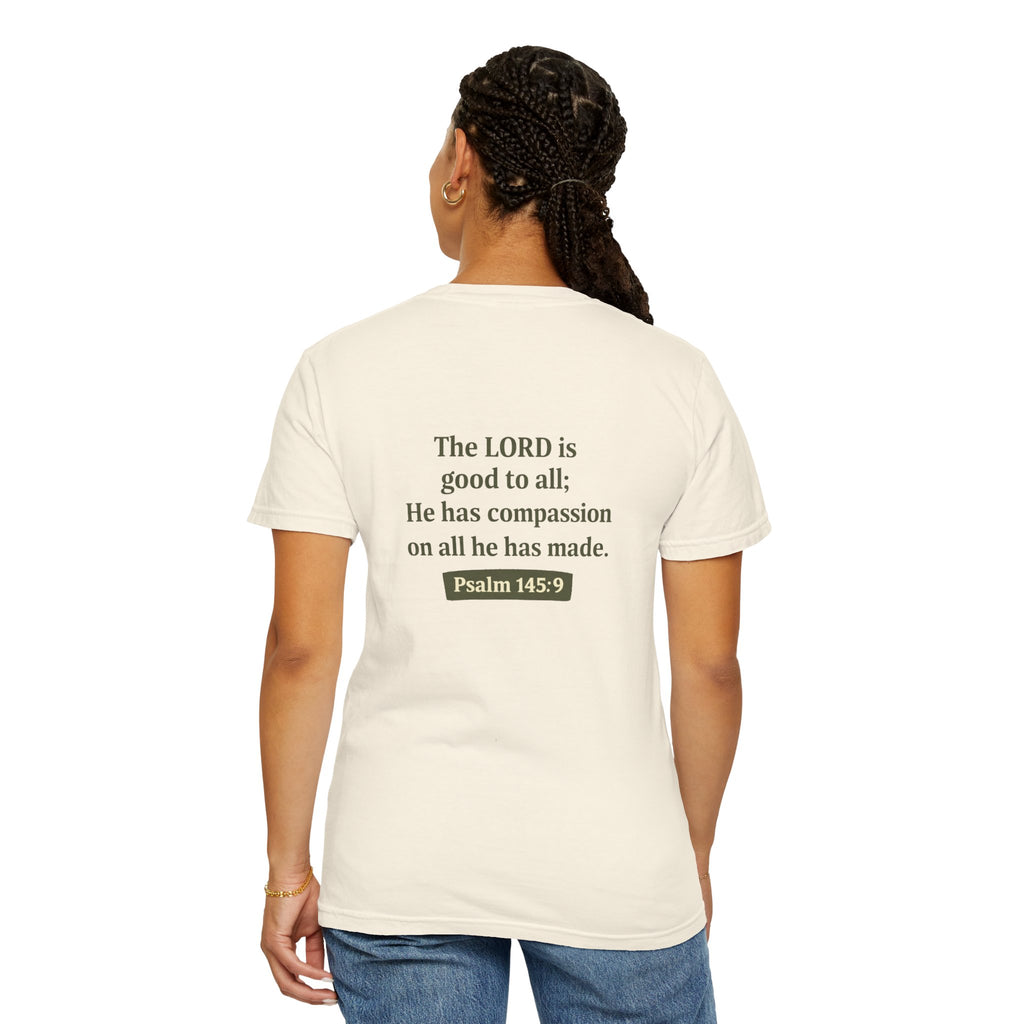 Compassion for All Creation T-Shirt — Psalm 145:9 Christian Graphic Tee,  Matching Pet Apparel Available