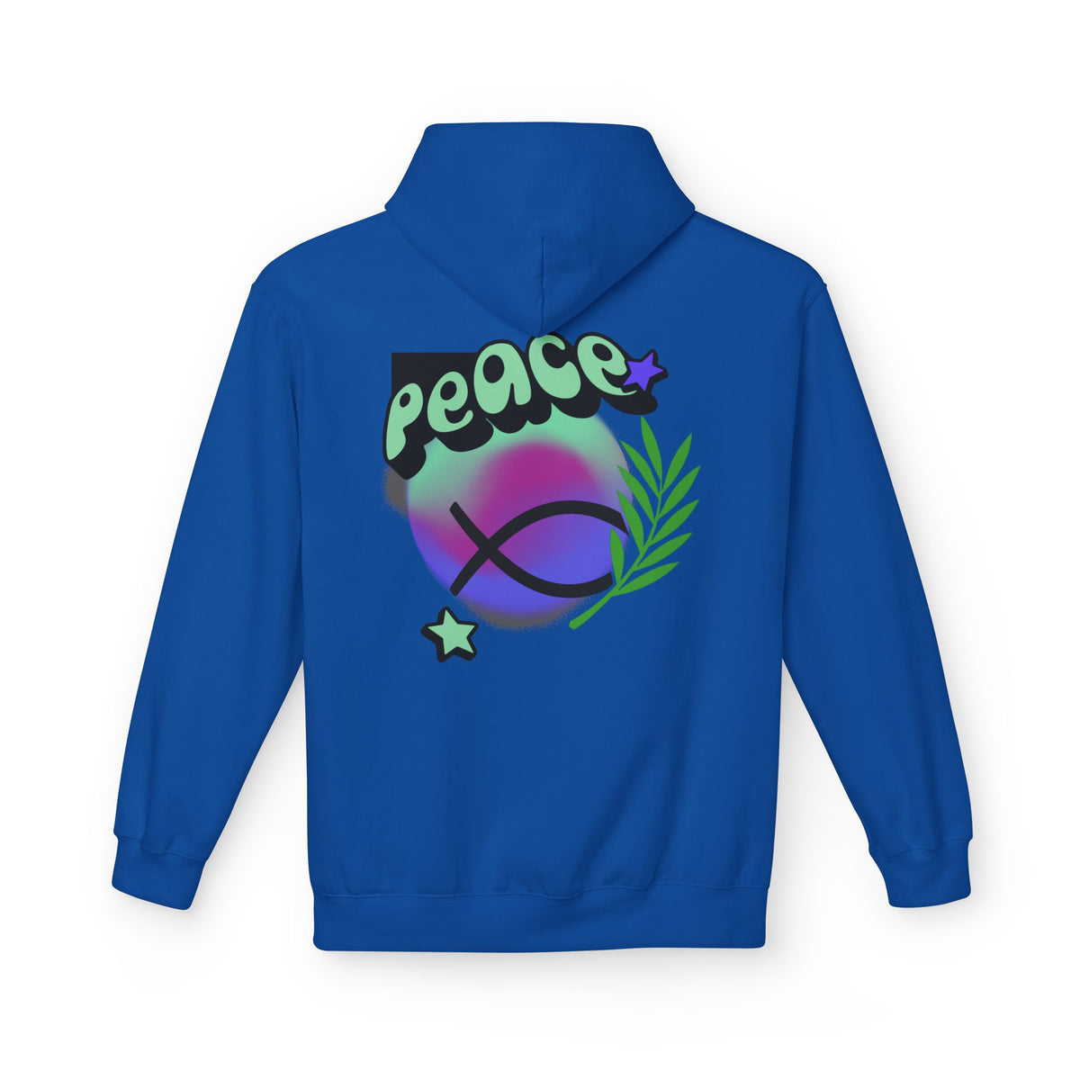 Peace Vibes Hoodie — 'Peace' Graphic Pullover (1995 Retro Earth Design)