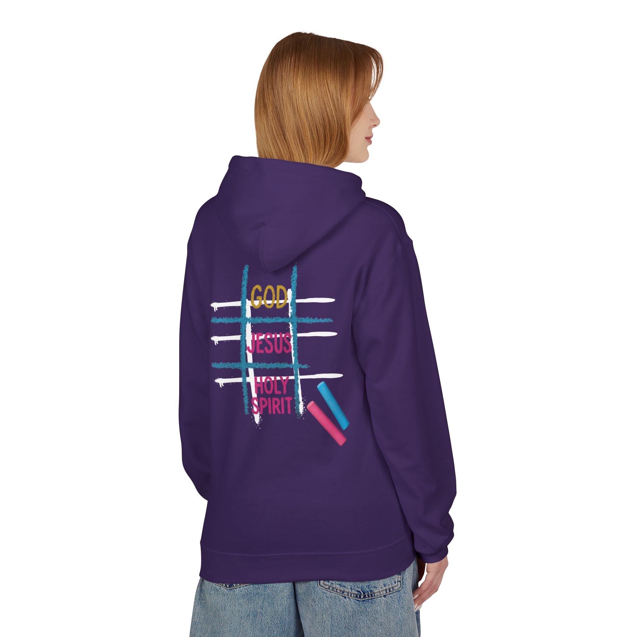 Tic Tac Toe Trinity Hoodie - God Jesus Holy Spirit