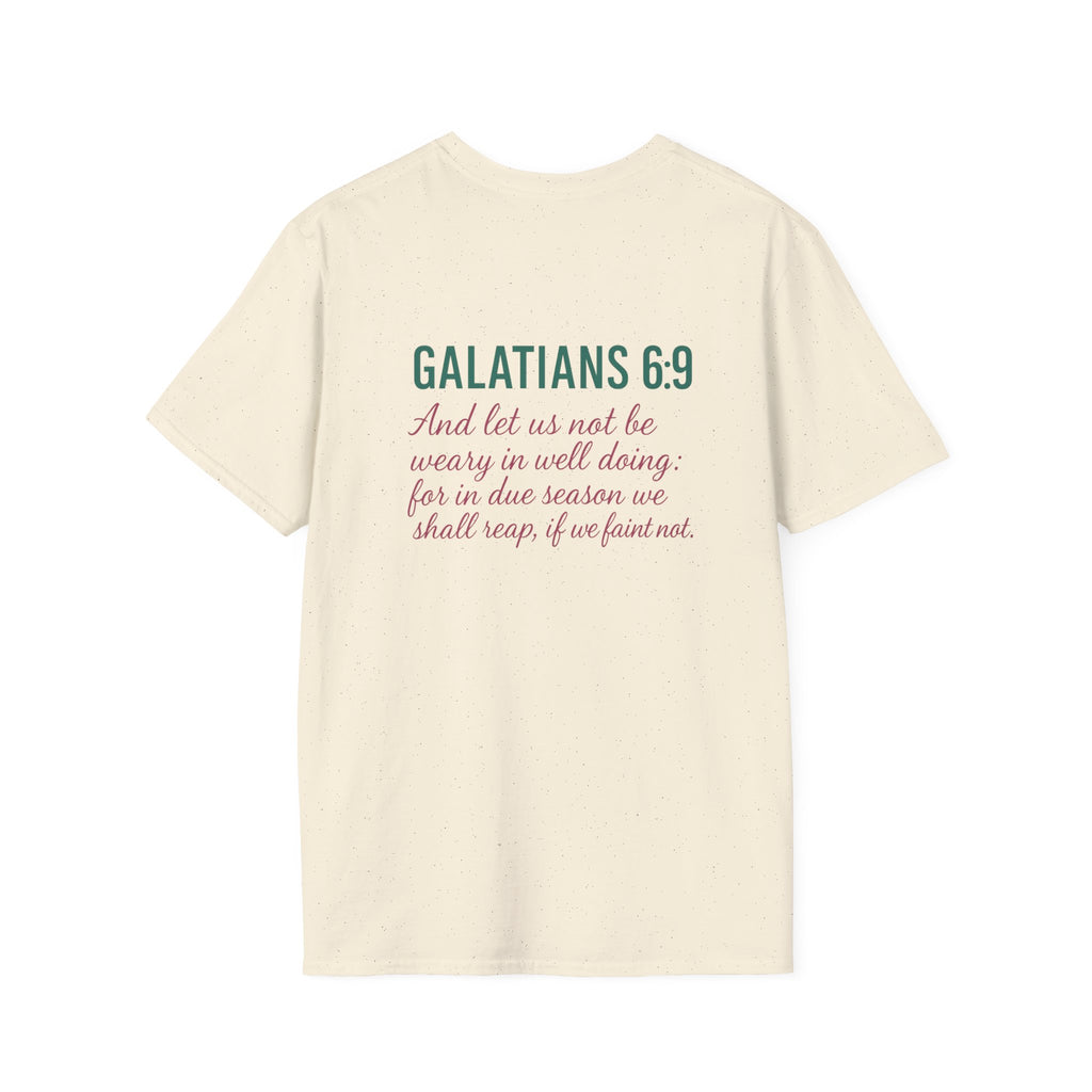 Motivational Passion Runs My Business Unisex T-Shirt with Scripture Back Design