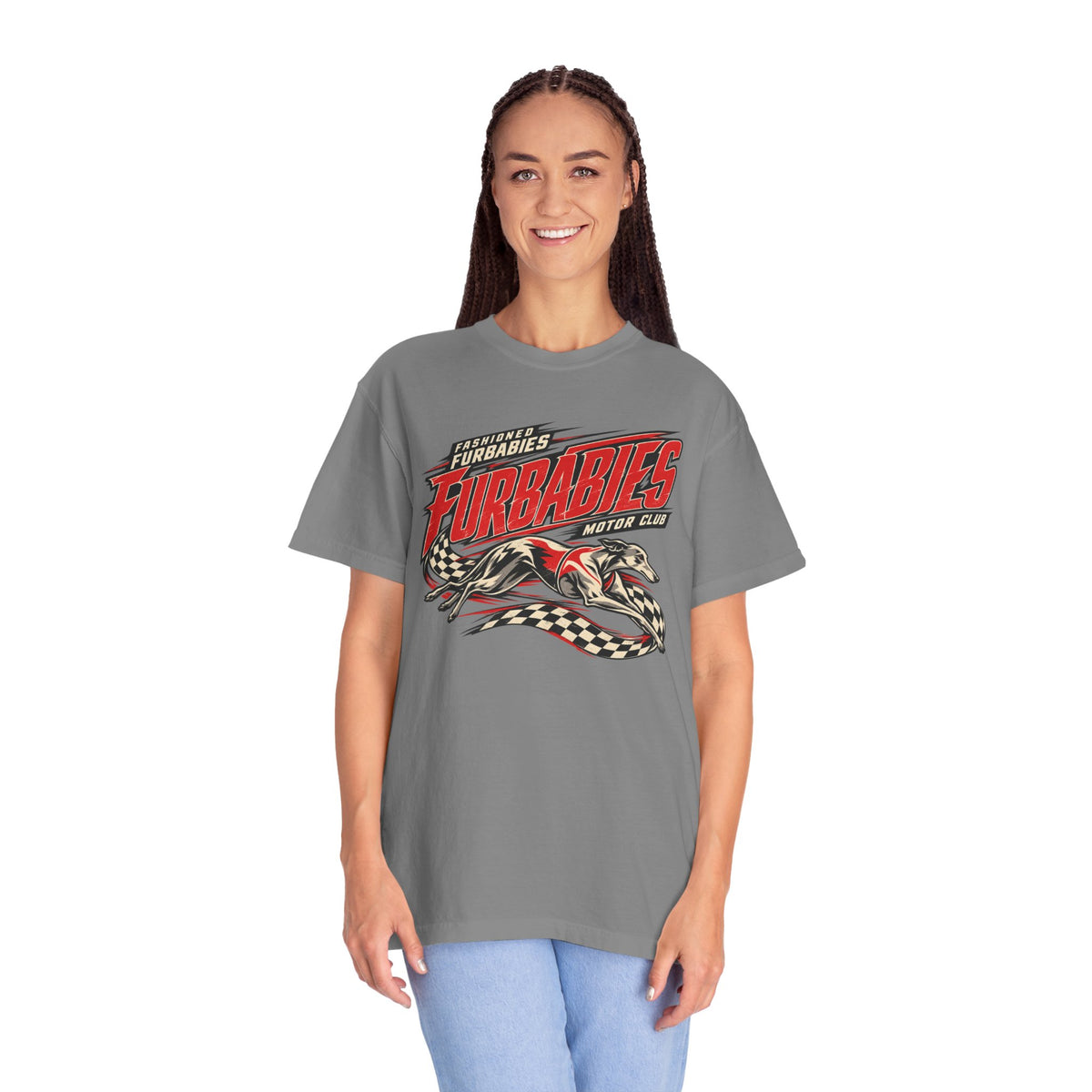 Fur Babies Vintage Racing Graphic T-Shirt