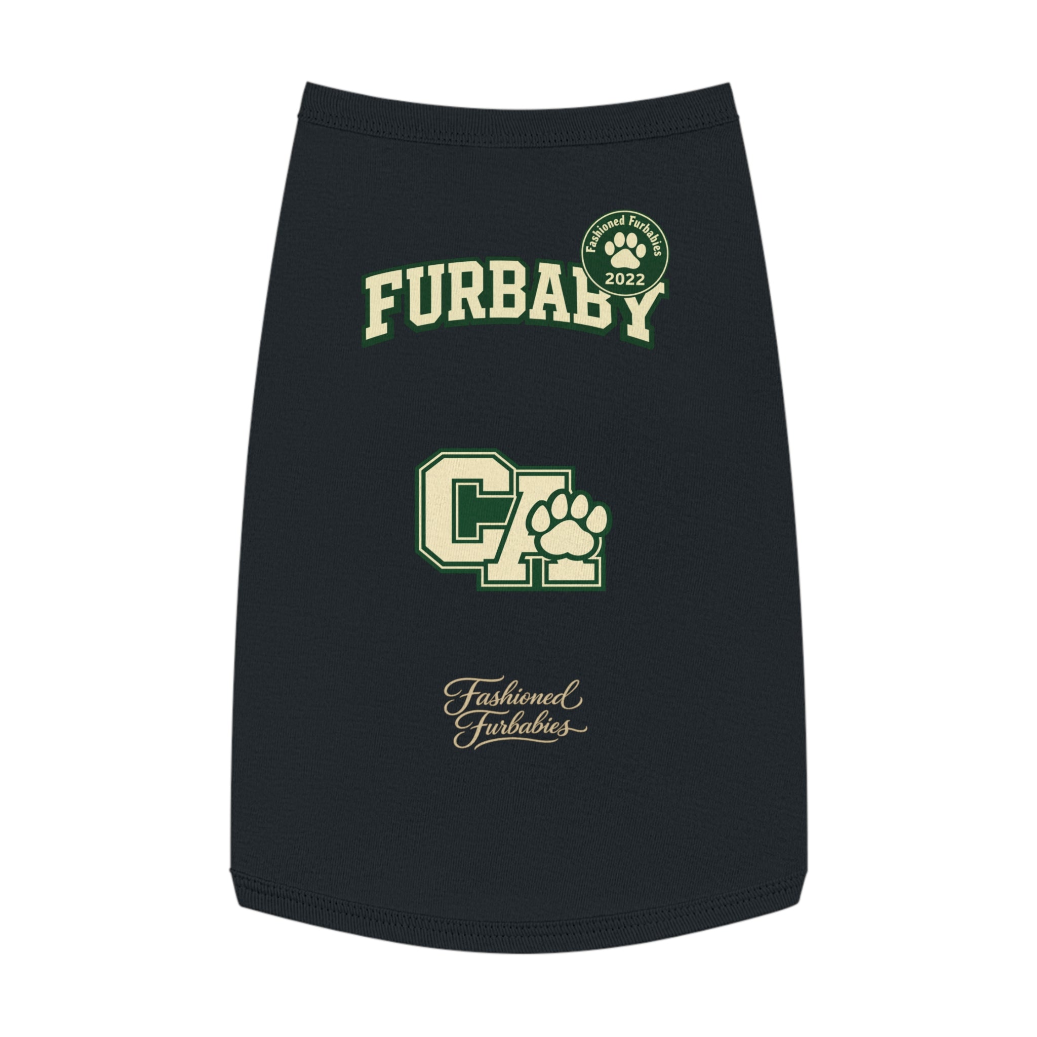 California Furbaby Varsity Pet Tank Top – Retro Collegiate Paw Club Dog Shirt