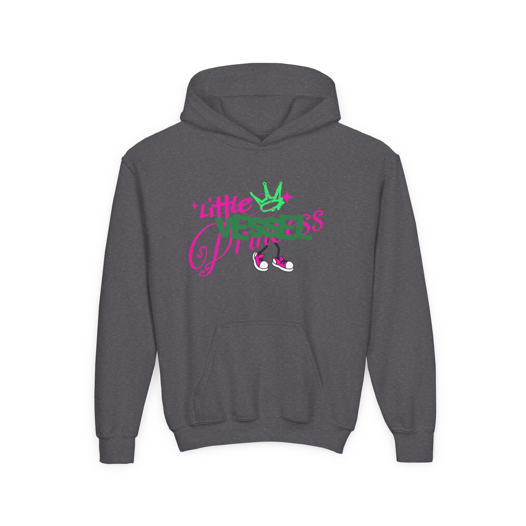 Youth Hoodie — “Little Vessels” Princess Christian Kids Sweatshirt (Mark 9:23, All Things Possible)