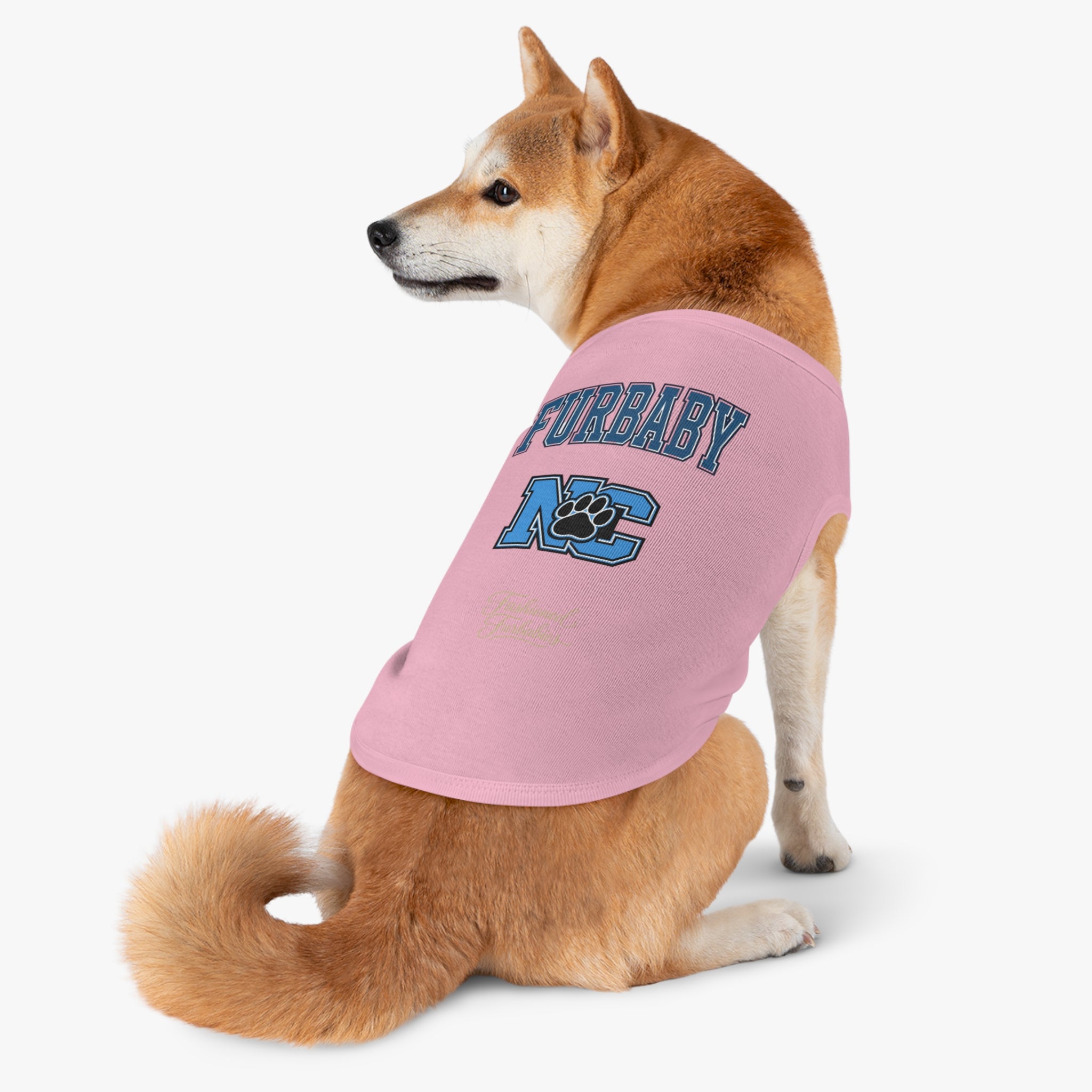 Furbaby NC Paw Print Pet Tank — Nort Carolina Cute College-Style Dog Shirt