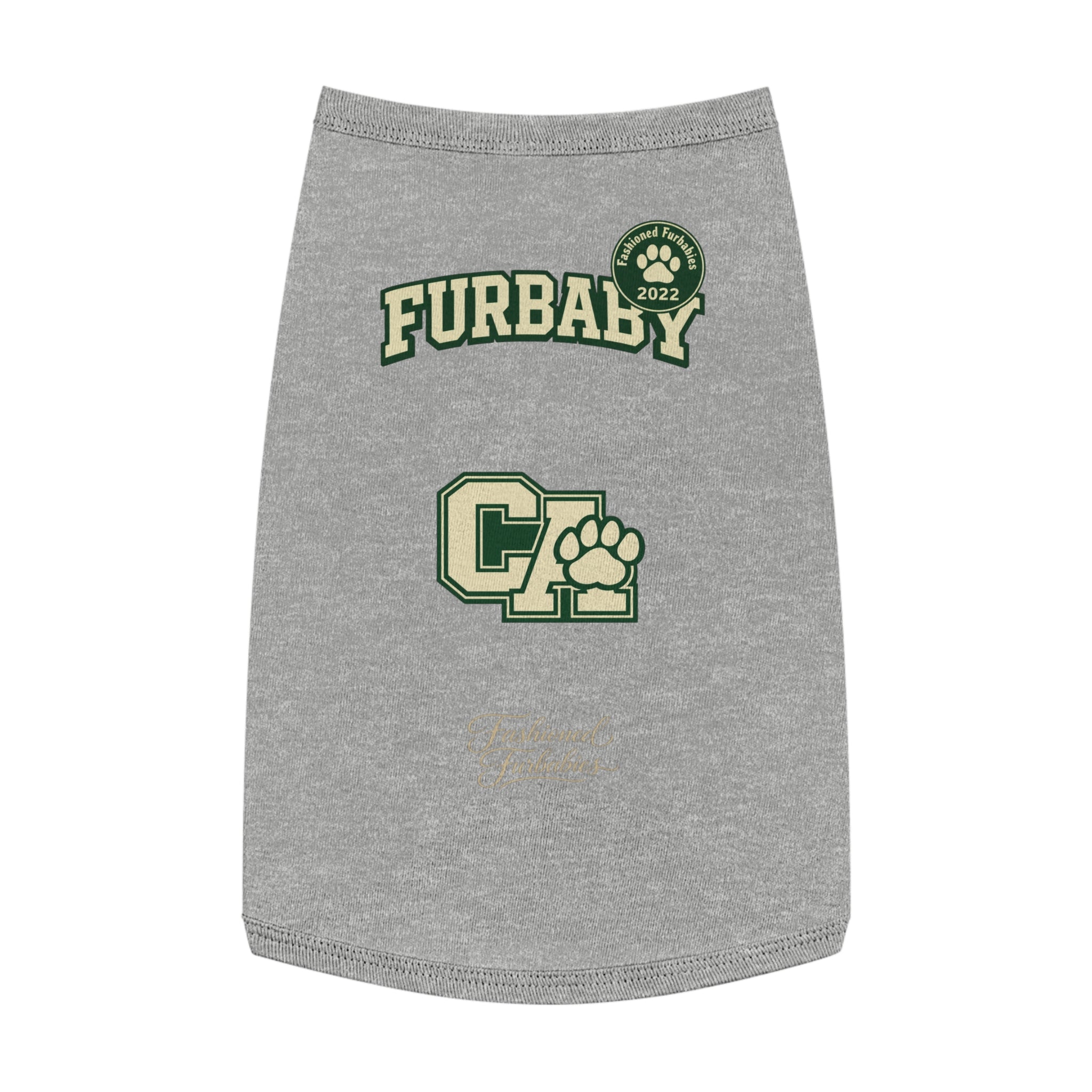 California Furbaby Varsity Pet Tank Top – Retro Collegiate Paw Club Dog Shirt