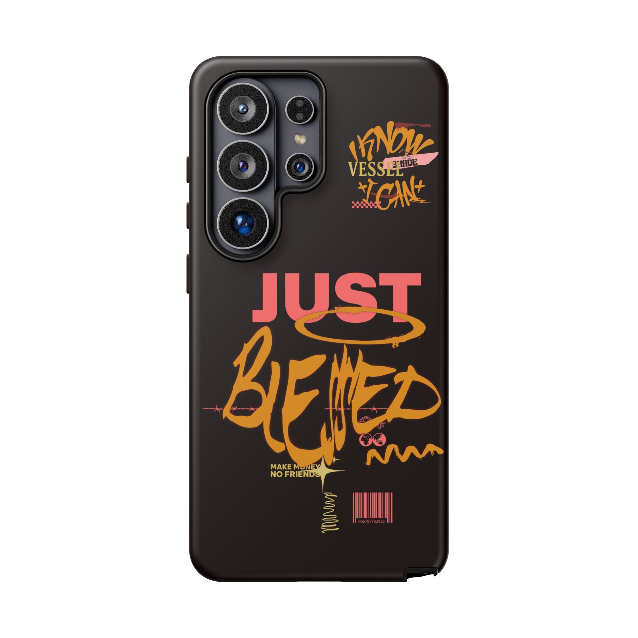 "Just Blessed" Bold Graffiti Typographic Protective Phone Case