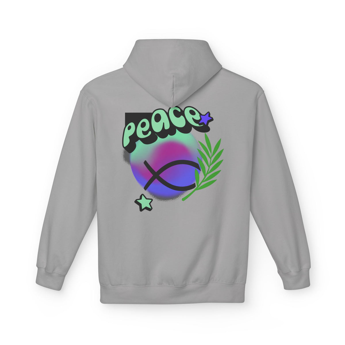 Peace Vibes Hoodie — 'Peace' Graphic Pullover (1995 Retro Earth Design)