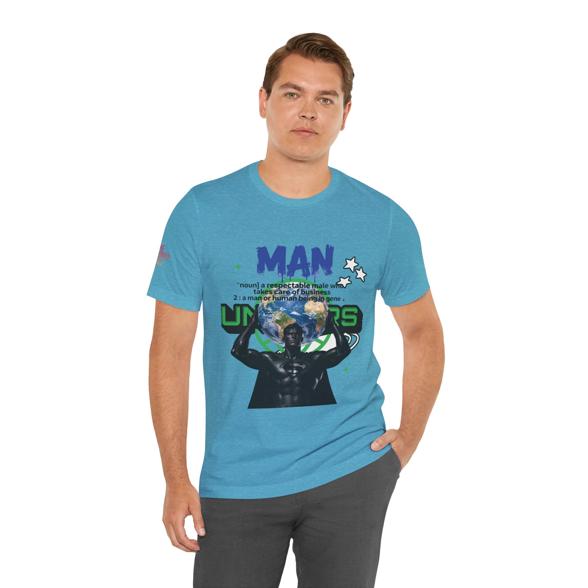 T-Shirt All Man, World on His Shoulders Trend Gift