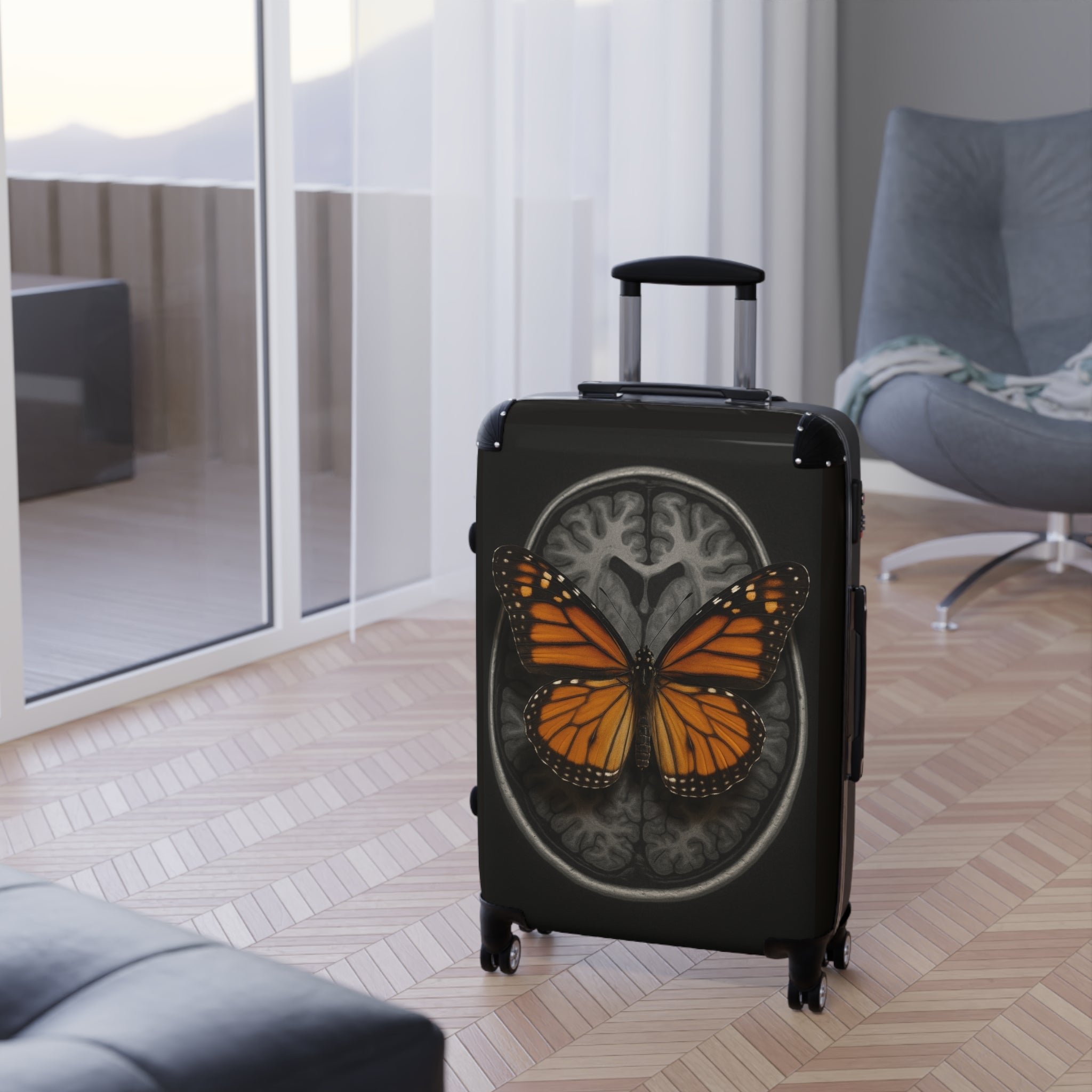 Suitcase - "I've Got a Story to Tell" Butterflies Travel Luggage Cover