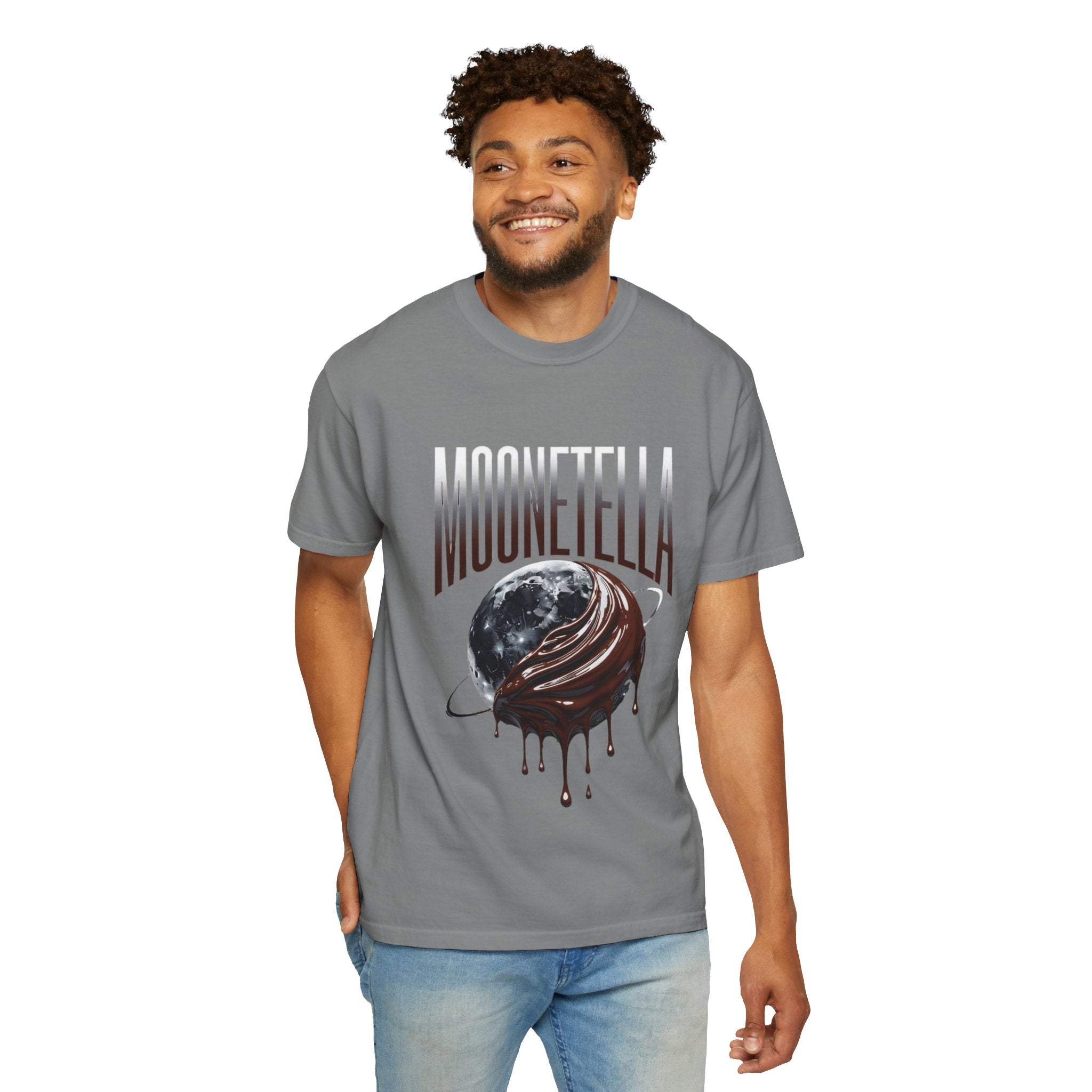 Moonetella T-Shirt — Retro Space Chocolate Moon Graphic Tee (Artemis II Mission Tribute)