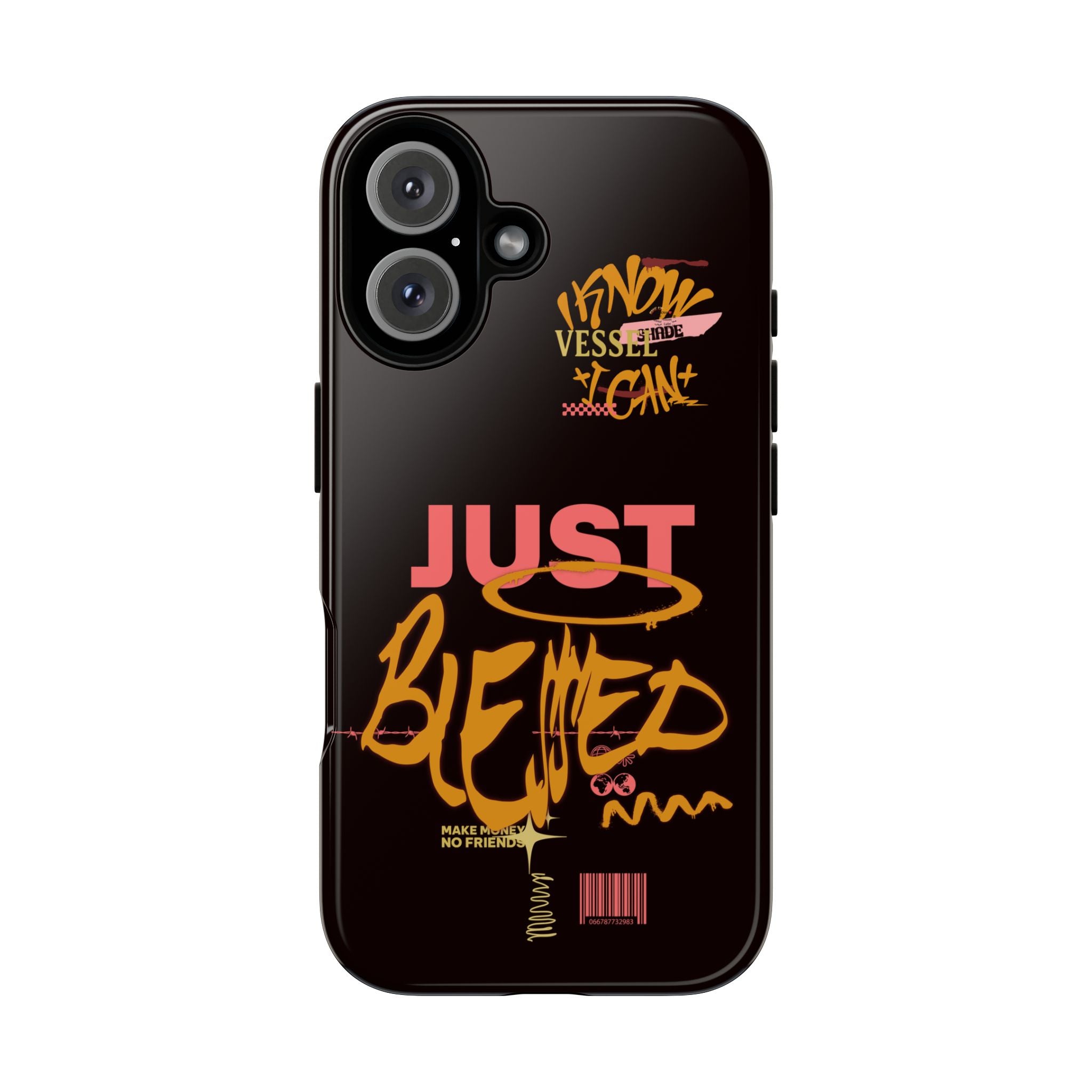 "Just Blessed" Bold Graffiti Typographic Protective Phone Case