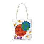 Life on Mars Tote Bag - UFO Space Exploration Design