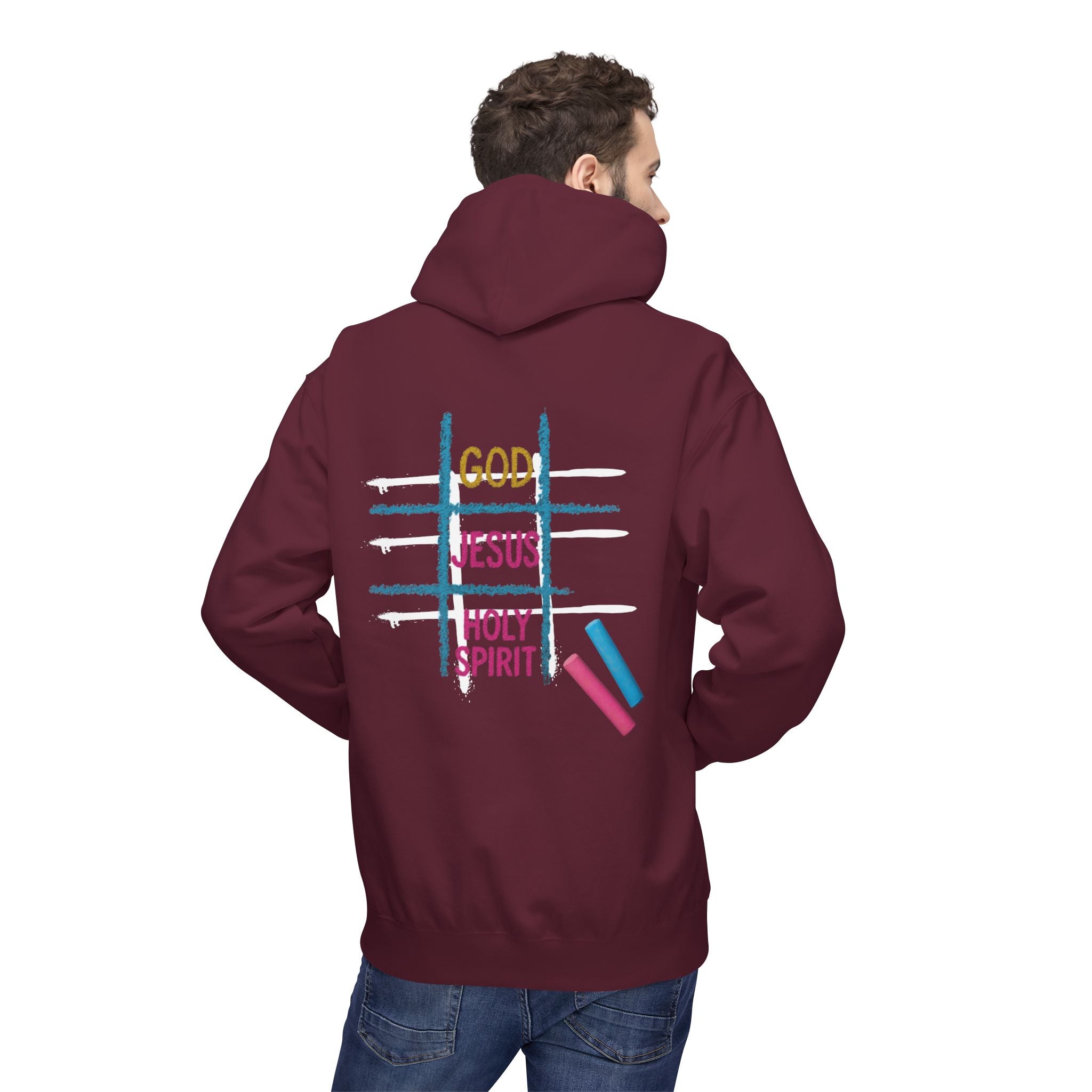 Tic Tac Toe Trinity Hoodie - God Jesus Holy Spirit