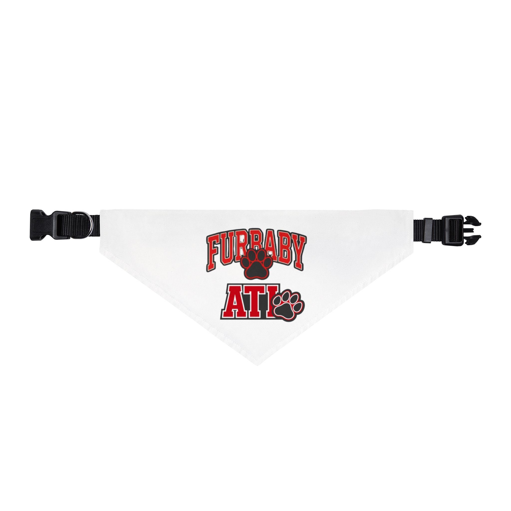 Clip-On Pet Bandana — 'Furraby ATL' Paw Print Dog Scarf (Atlanta Pet Pride)