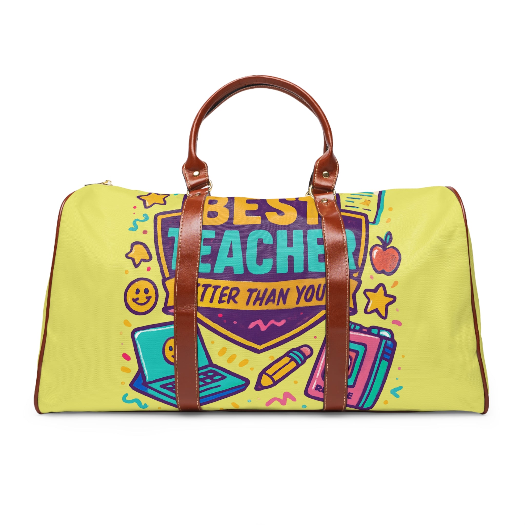 Teacher Appreciation Waterproof Travel Bag – “Best Teacher” School Supplies Duffle