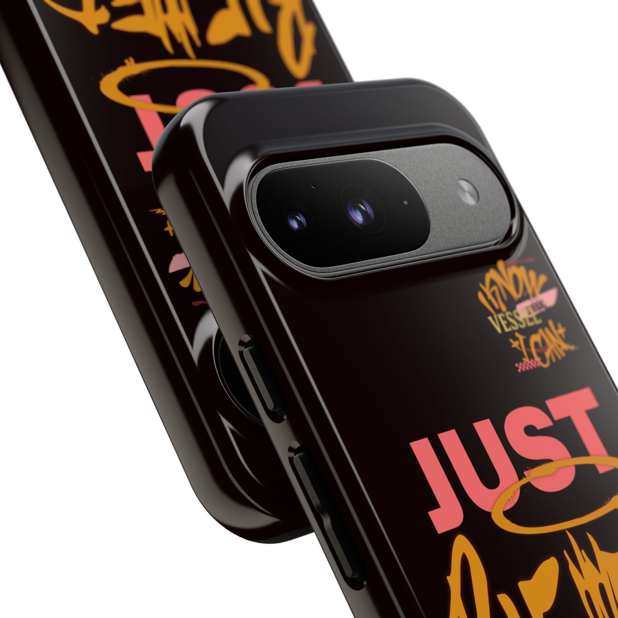 Phone Case — "Just Blessed" Bold Typographic Black Protective Case