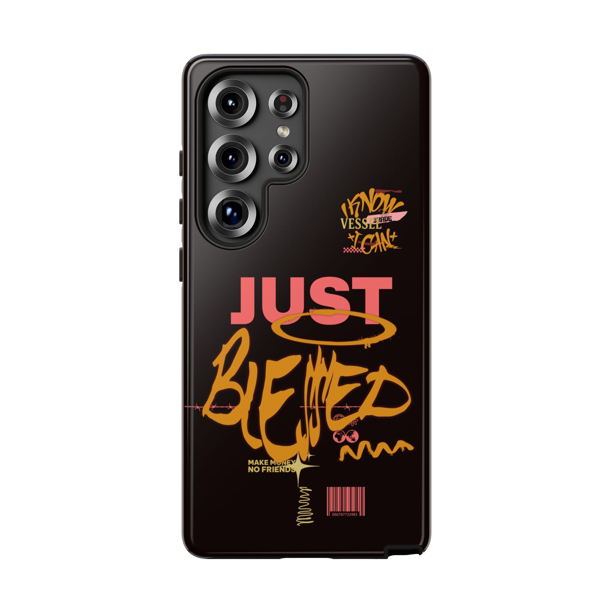 "Just Blessed" Bold Graffiti Typographic Protective Phone Case