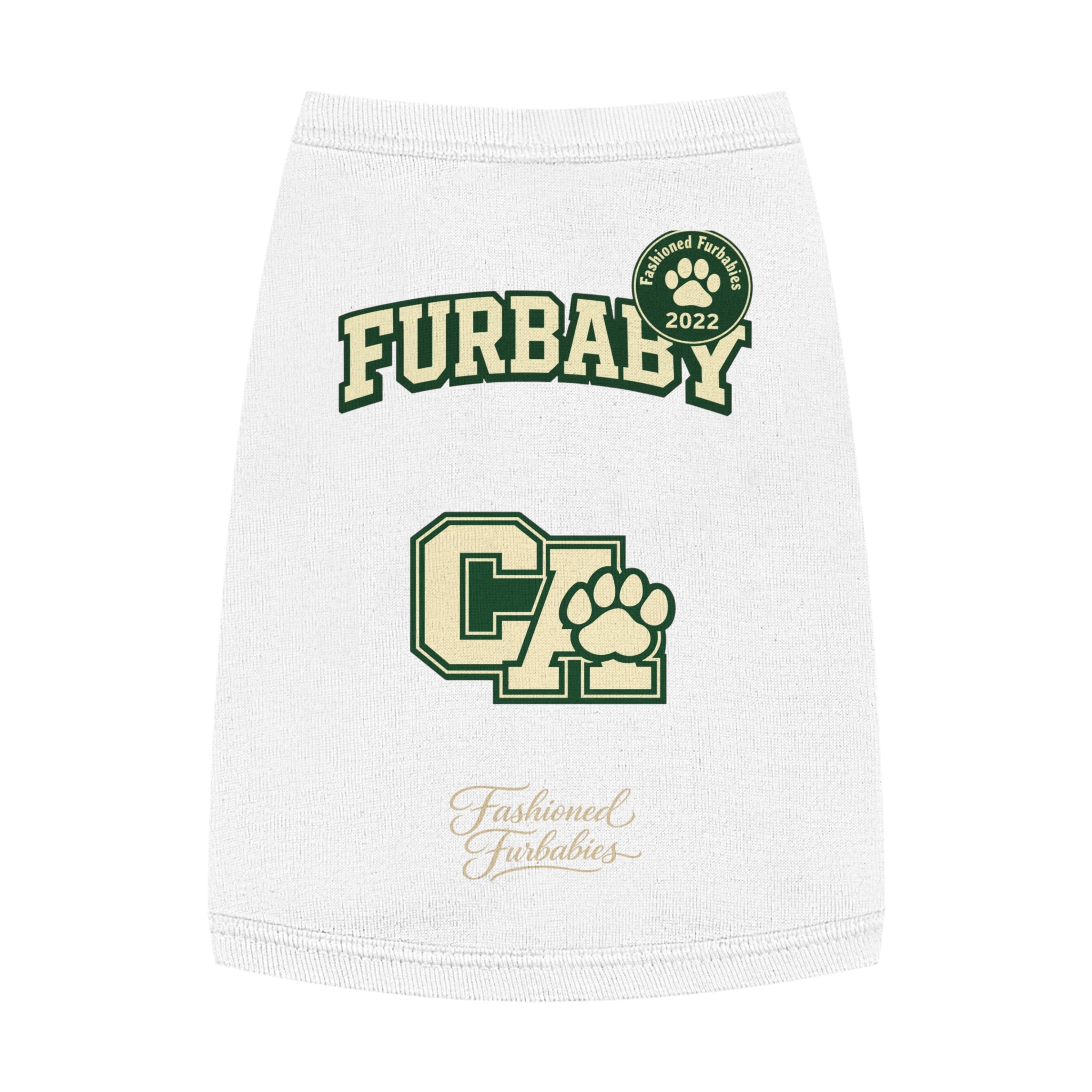 California Furbaby Varsity Pet Tank Top – Retro Collegiate Paw Club Dog Shirt
