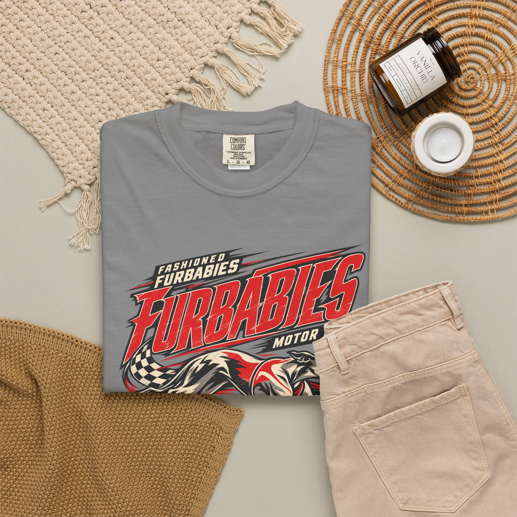 Fur Babies Vintage Racing Graphic T-Shirt