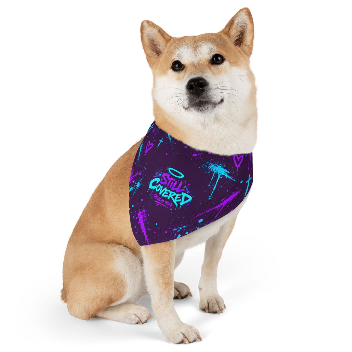 Still Covered Psalm 91:4 Pet Bandana Collar