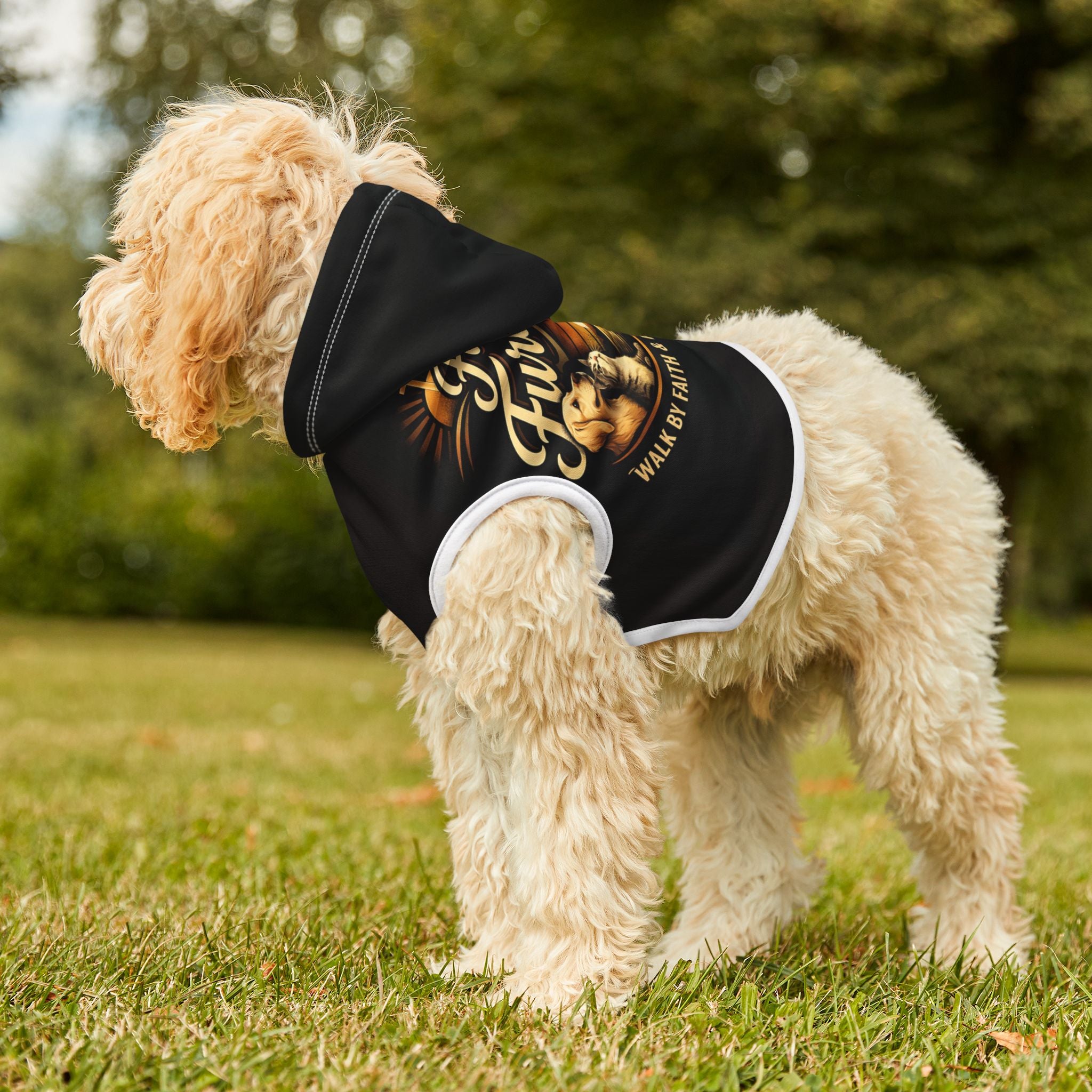 Faith & Furbabies Pet Hoodie — 'Walk by Faith & Paws by Your Side' Dog Hoodie