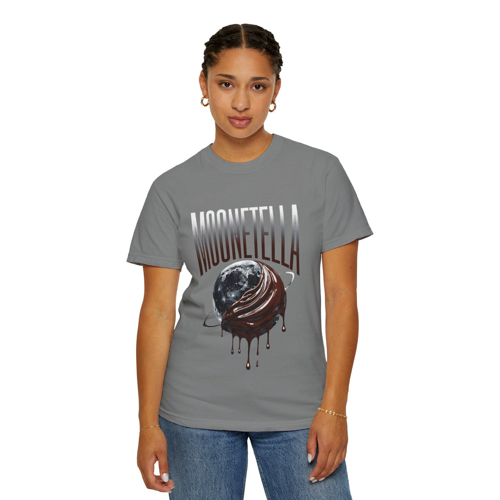 Moonetella T-Shirt — Retro Space Chocolate Moon Graphic Tee (Artemis II Mission Tribute)