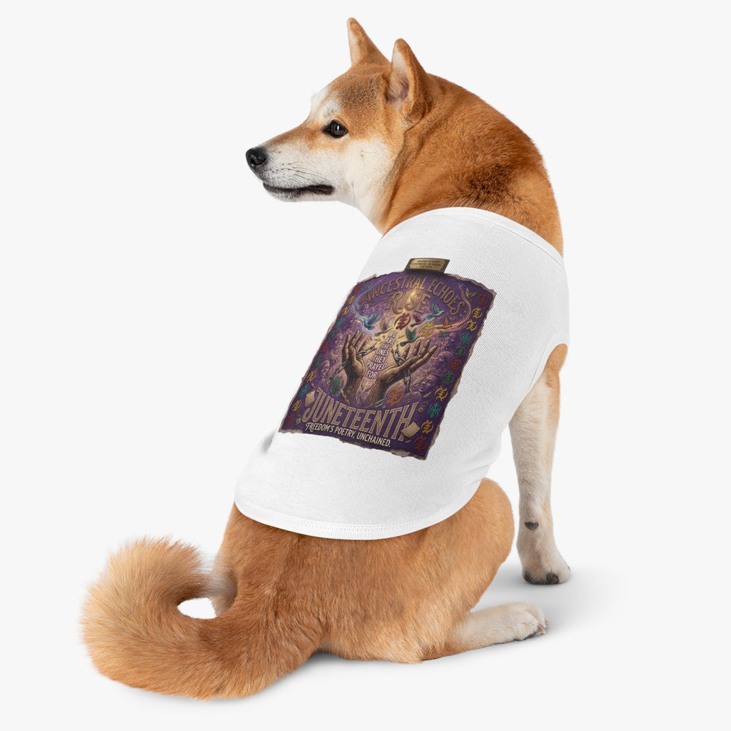 Juneteenth Pet Tank Top — Black History Celebration Dog Tee ("June 1865")