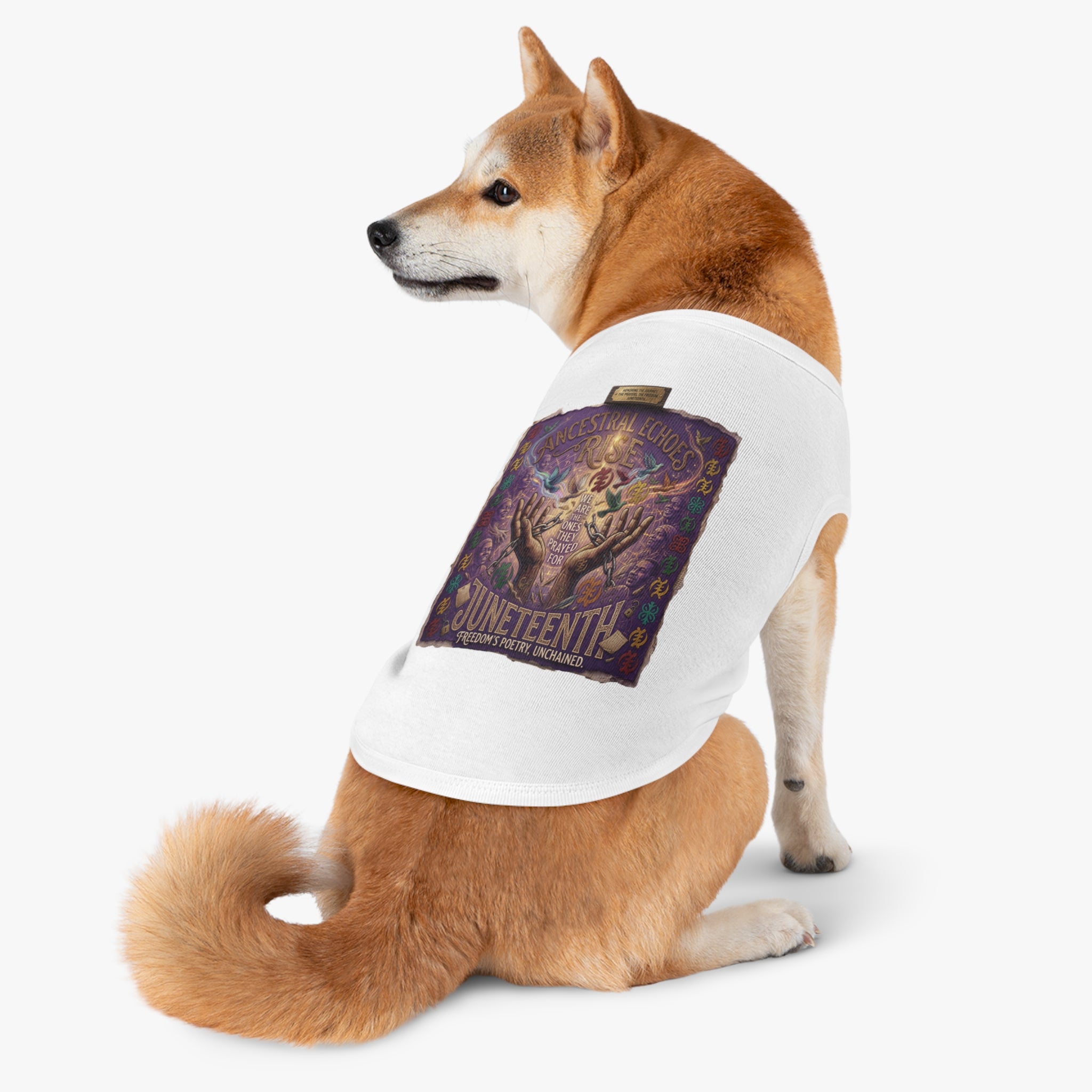 Juneteenth Pet Tank Top — Black History Celebration Dog Tee ("June 1865")