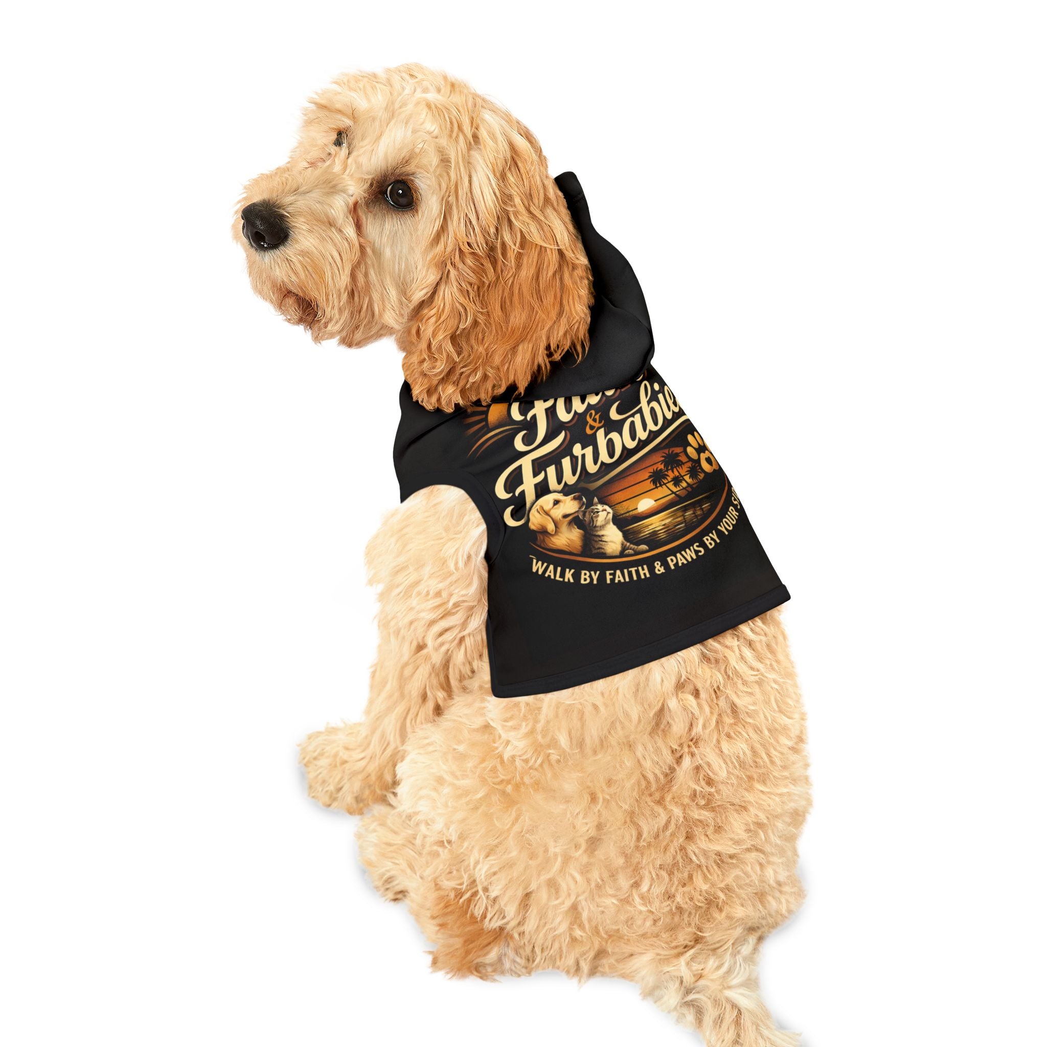 Faith & Furbabies Pet Hoodie — 'Walk by Faith & Paws by Your Side' Dog Hoodie
