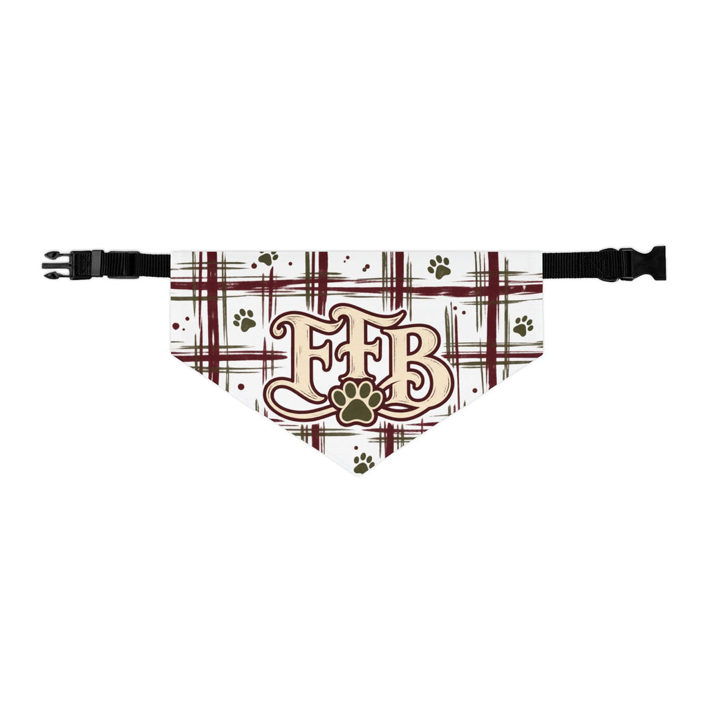 FFB Plaid Paw Pet Bandanna Collar