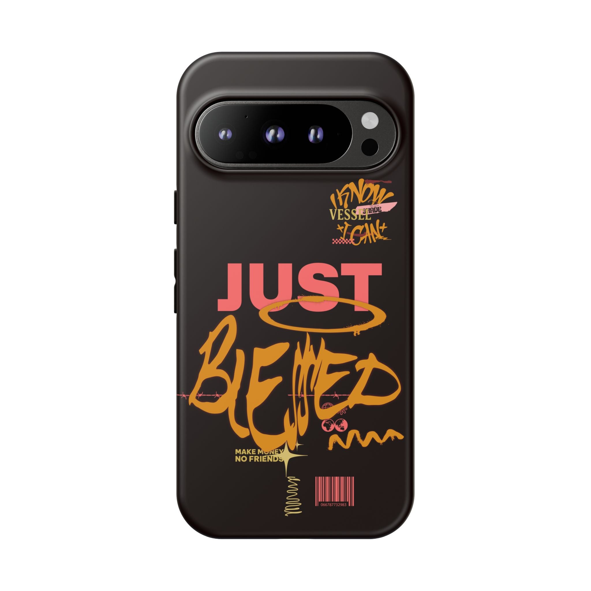 "Just Blessed" Bold Graffiti Typographic Protective Phone Case