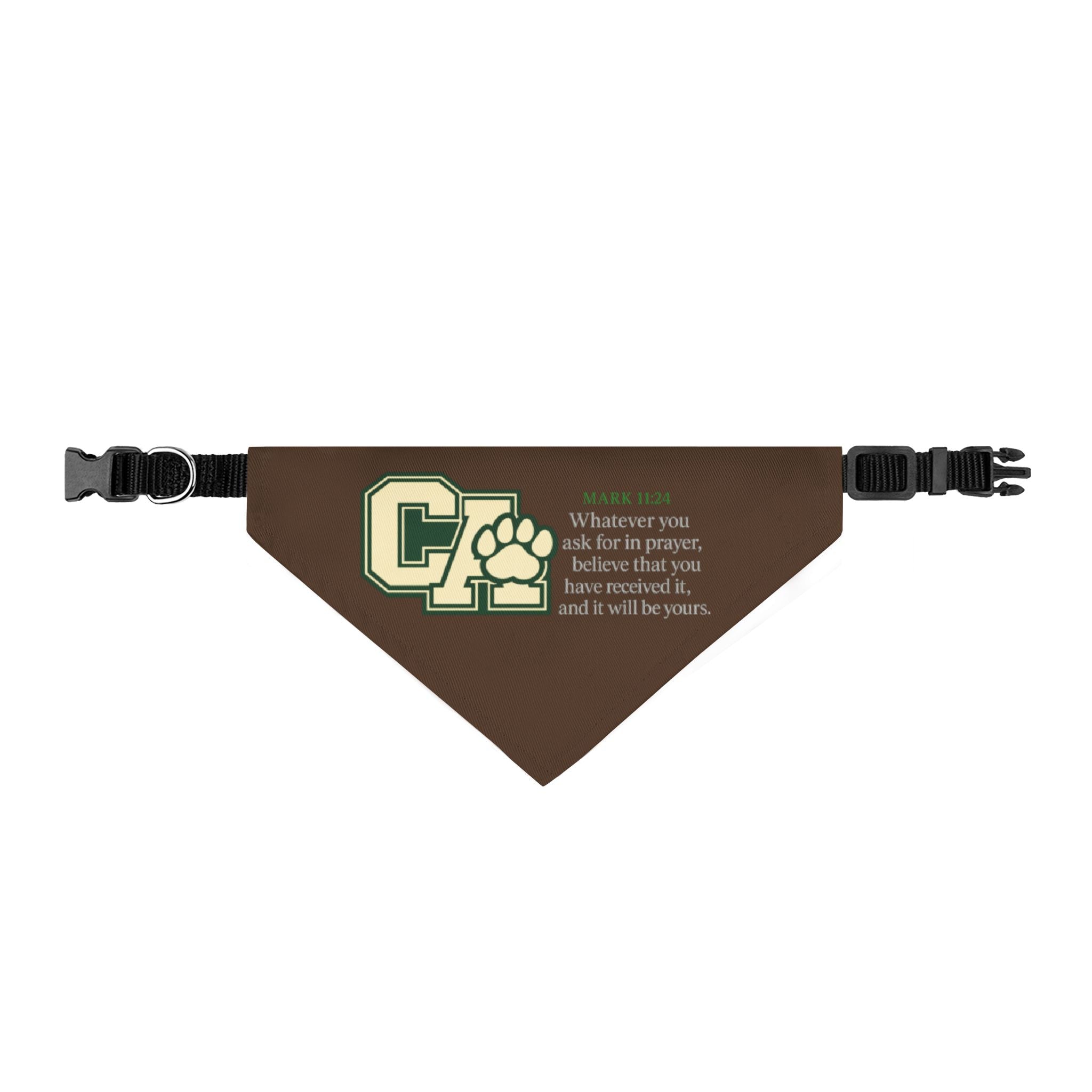 California Scripture Clip-On Pet Bandana — Religious Dog & Cat Accessory